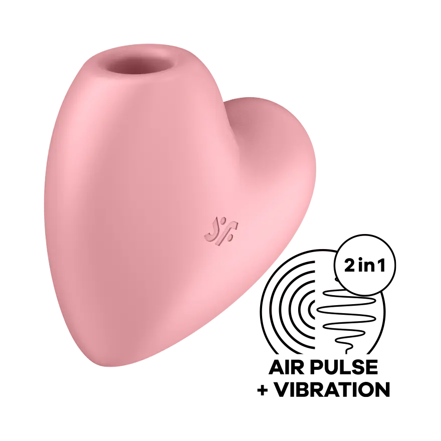 Satisfyer Cutie Heart – Stimulateur clitoridien Air Pulse et vibrations – 2 moteurs – 11 + 12 programmes – Étanche IPX7