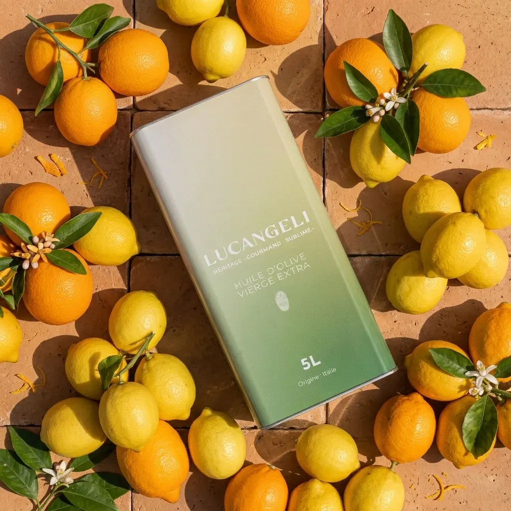 HUILE D'OLIVE ORANGE & CITRON 5 L