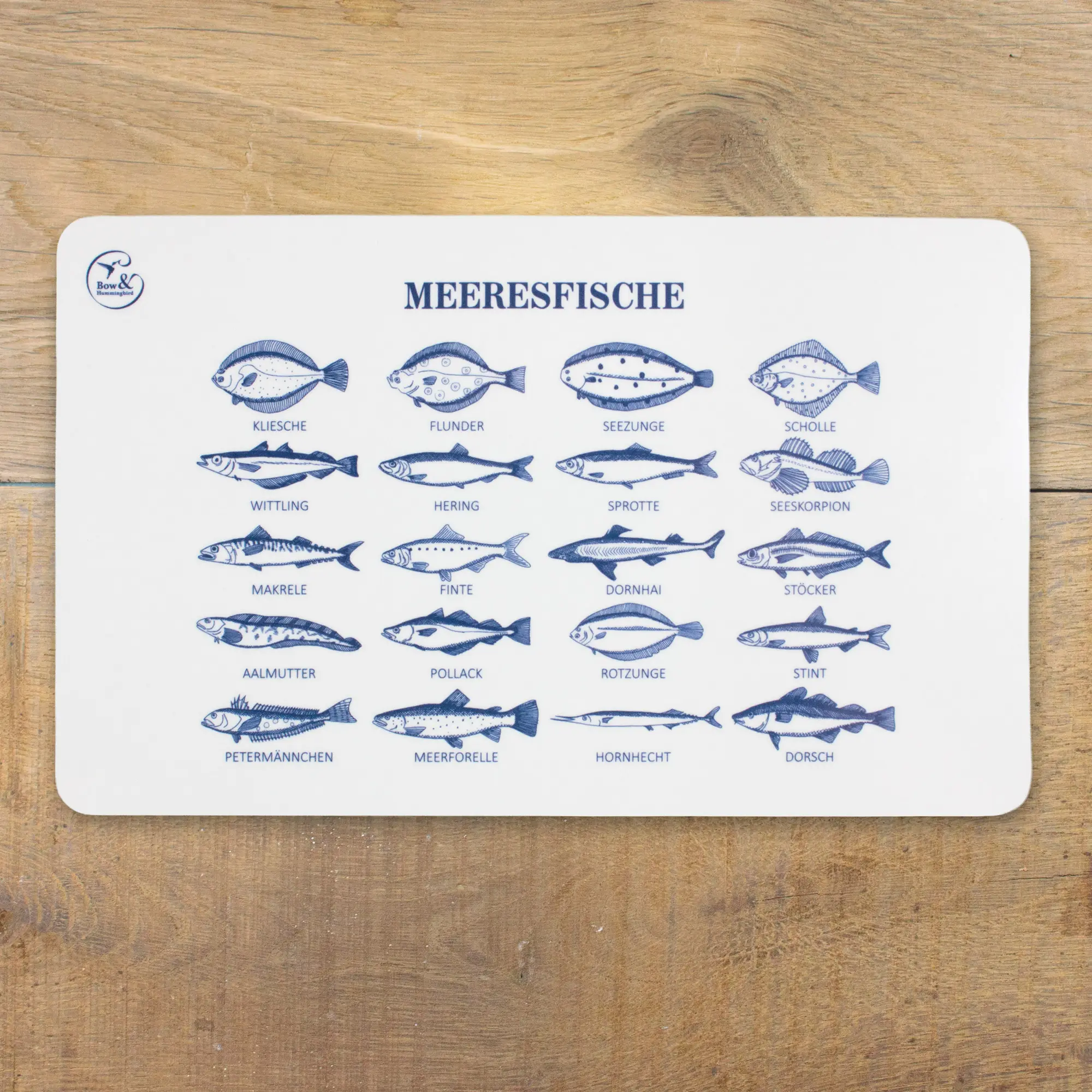 Frühstücksbrettchen Melamin Fische „Meeresfische“
