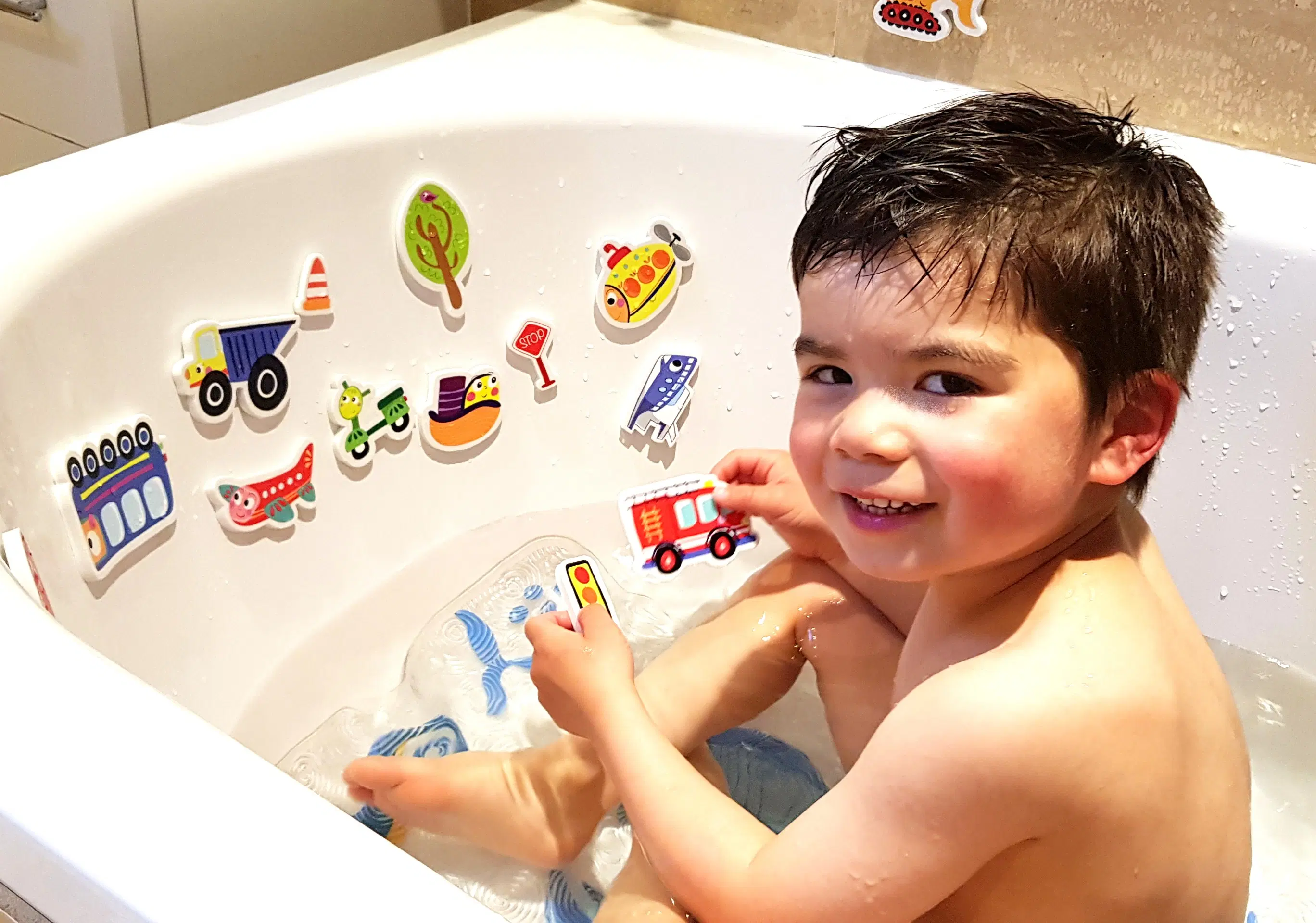Bath Stickers – Things That Go -  18 Pieces