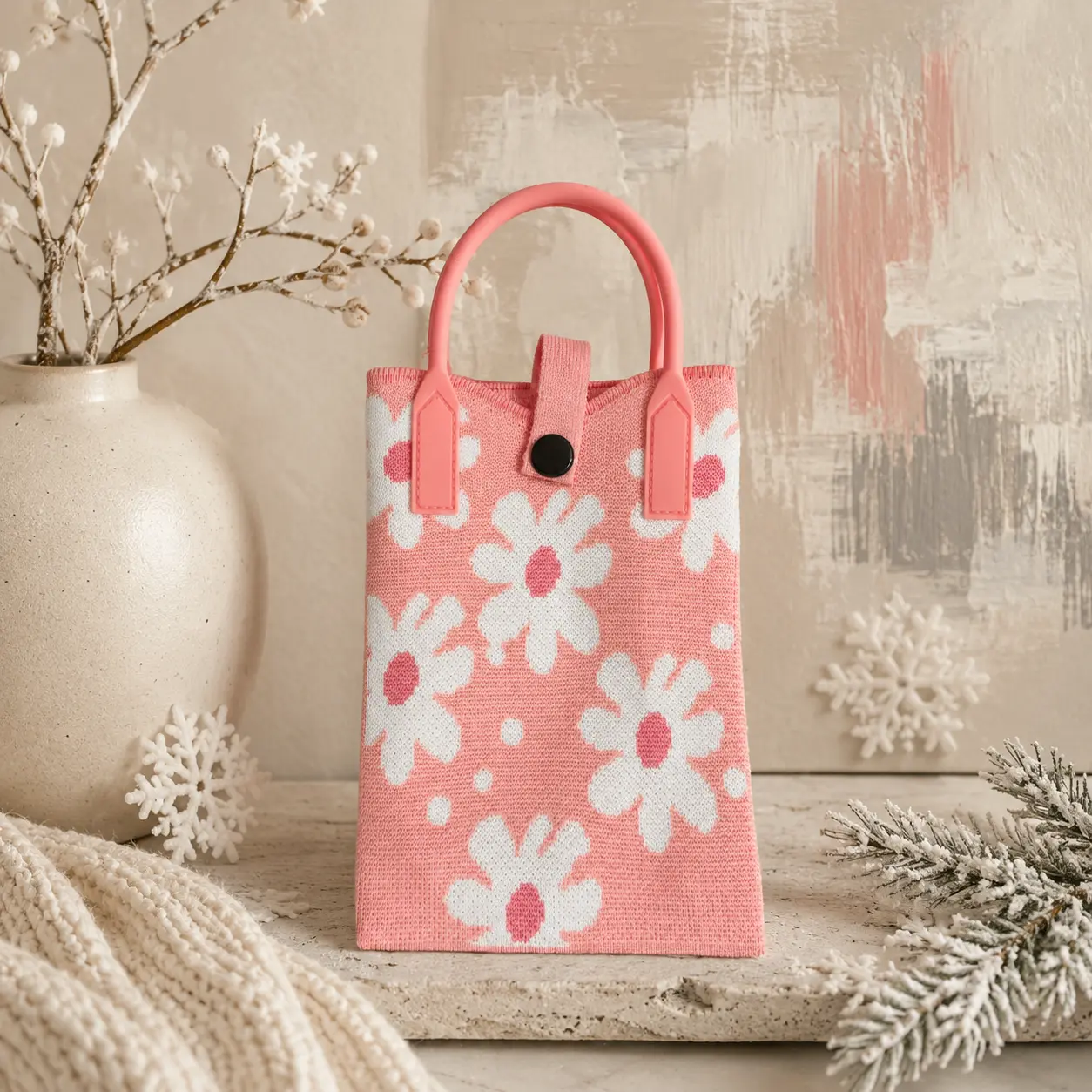 Pixie Bag Marguerite Rose - Petit sac Coréen Téléphone portable
