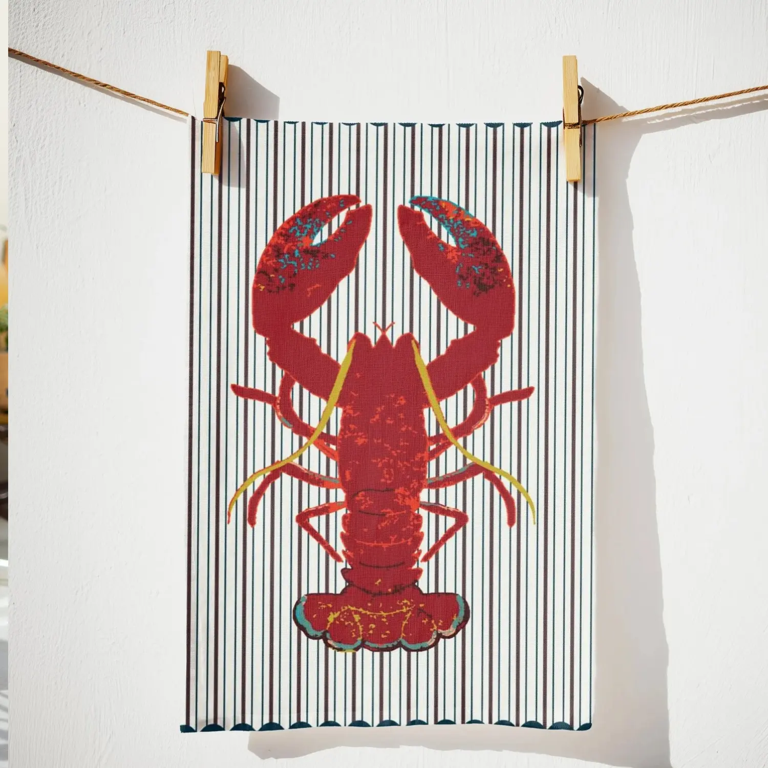 Tea Towel - Lobster Stripe