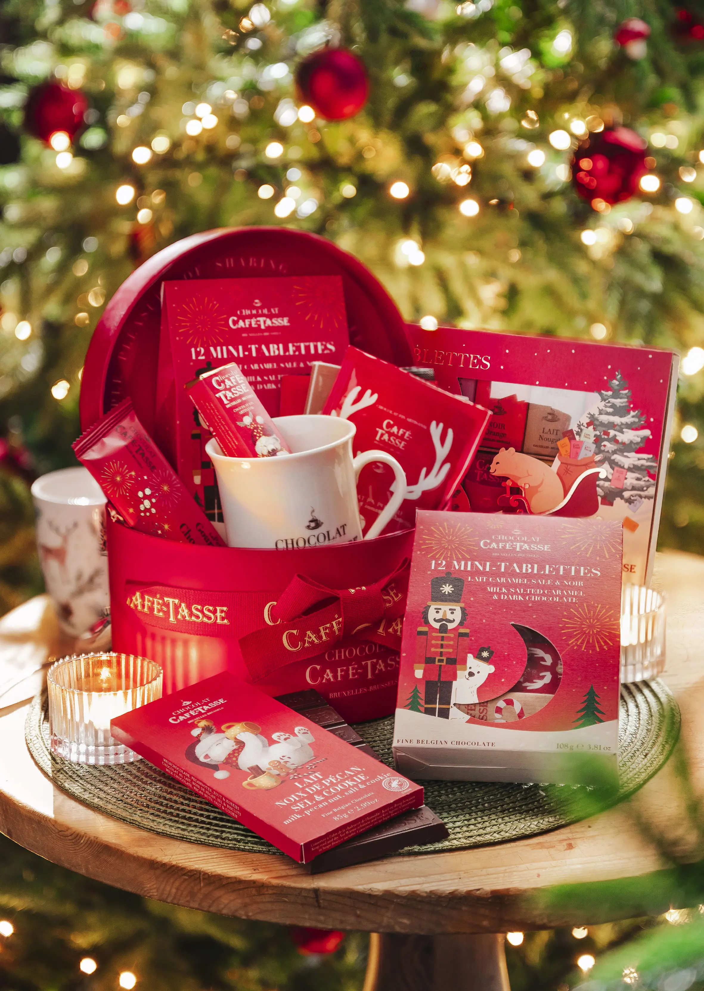 Set de regalo gourmet navideño: surtido de los productos más vendidos de fin de año | Taza de café