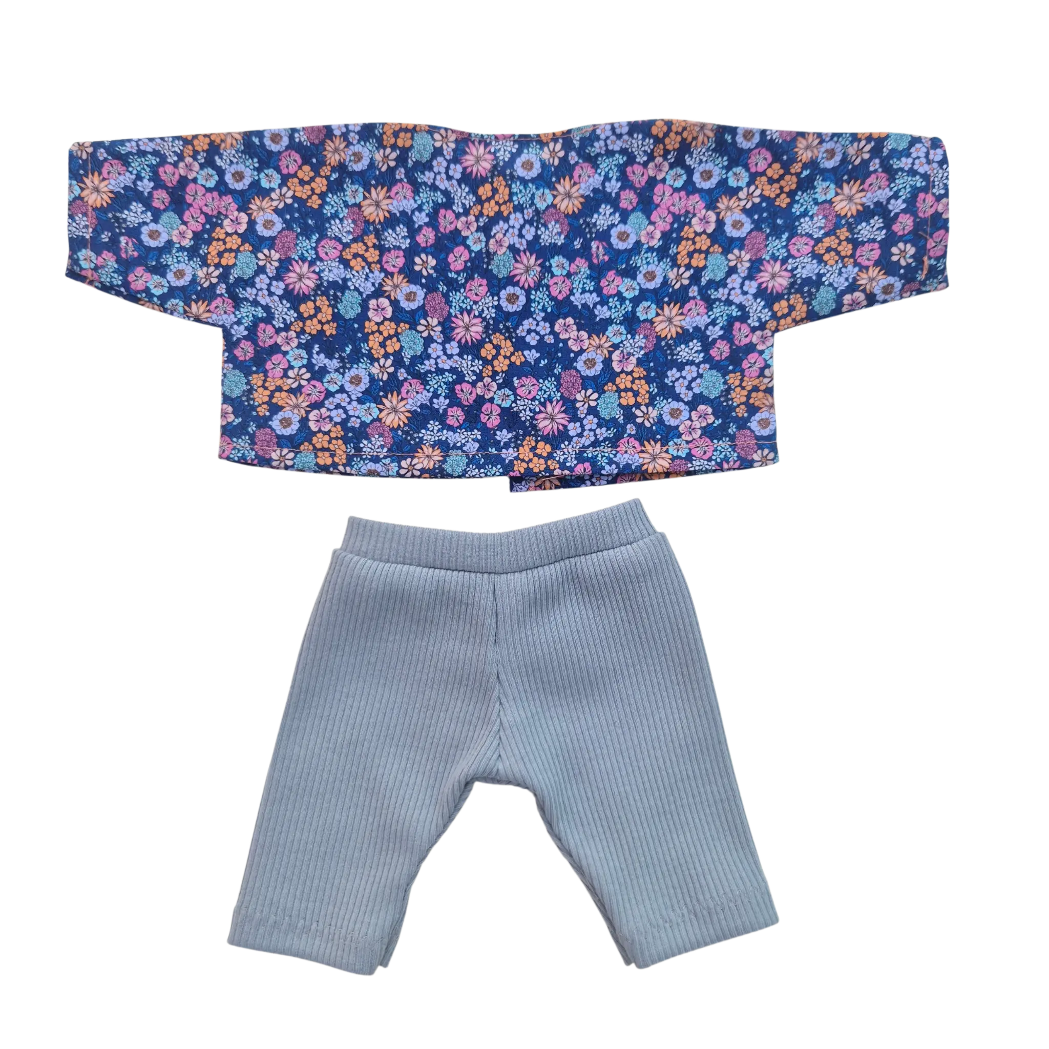 JUSTINE - Chemise liberty bleu + pantalon bleu