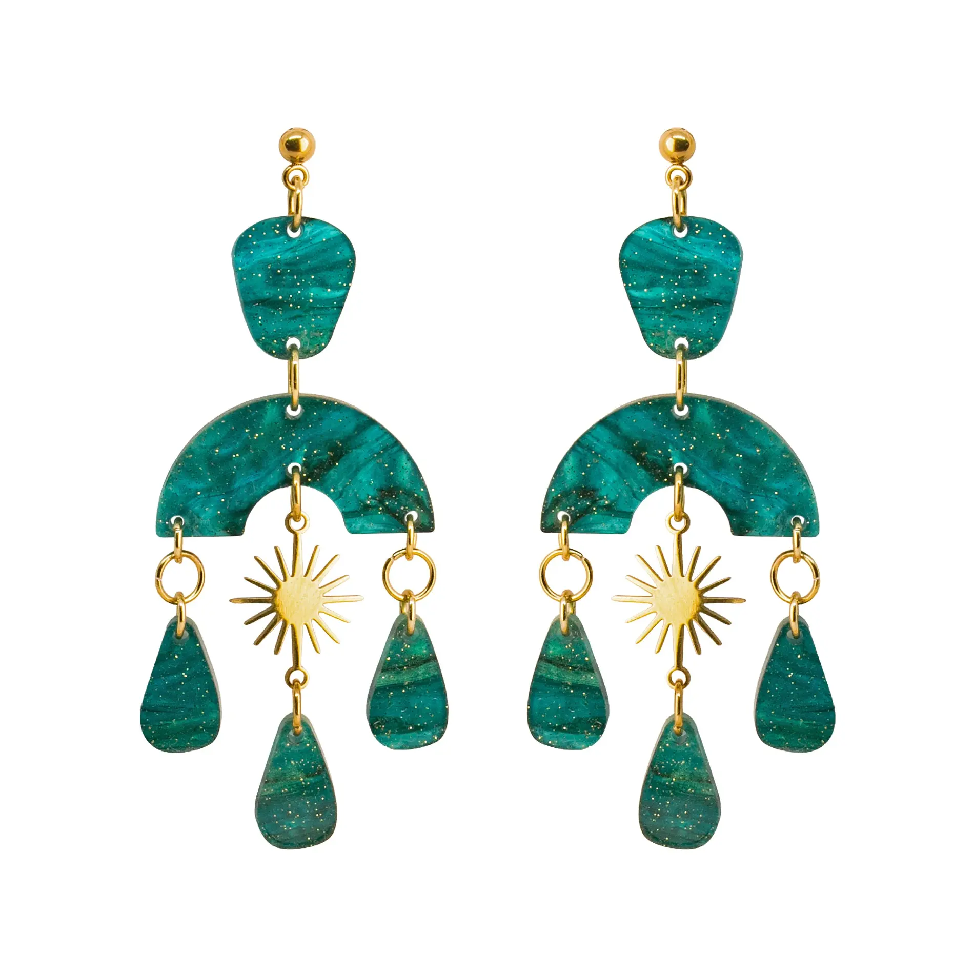 Pendientes Iris Verde