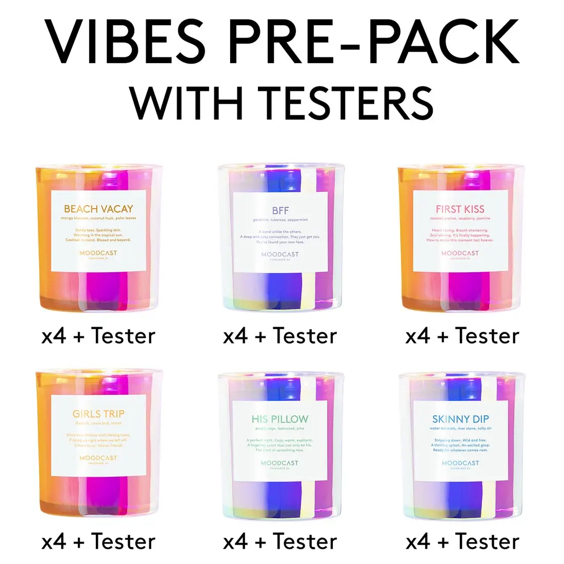 Moodcast Vibes 8oz Candle Pre-Pack