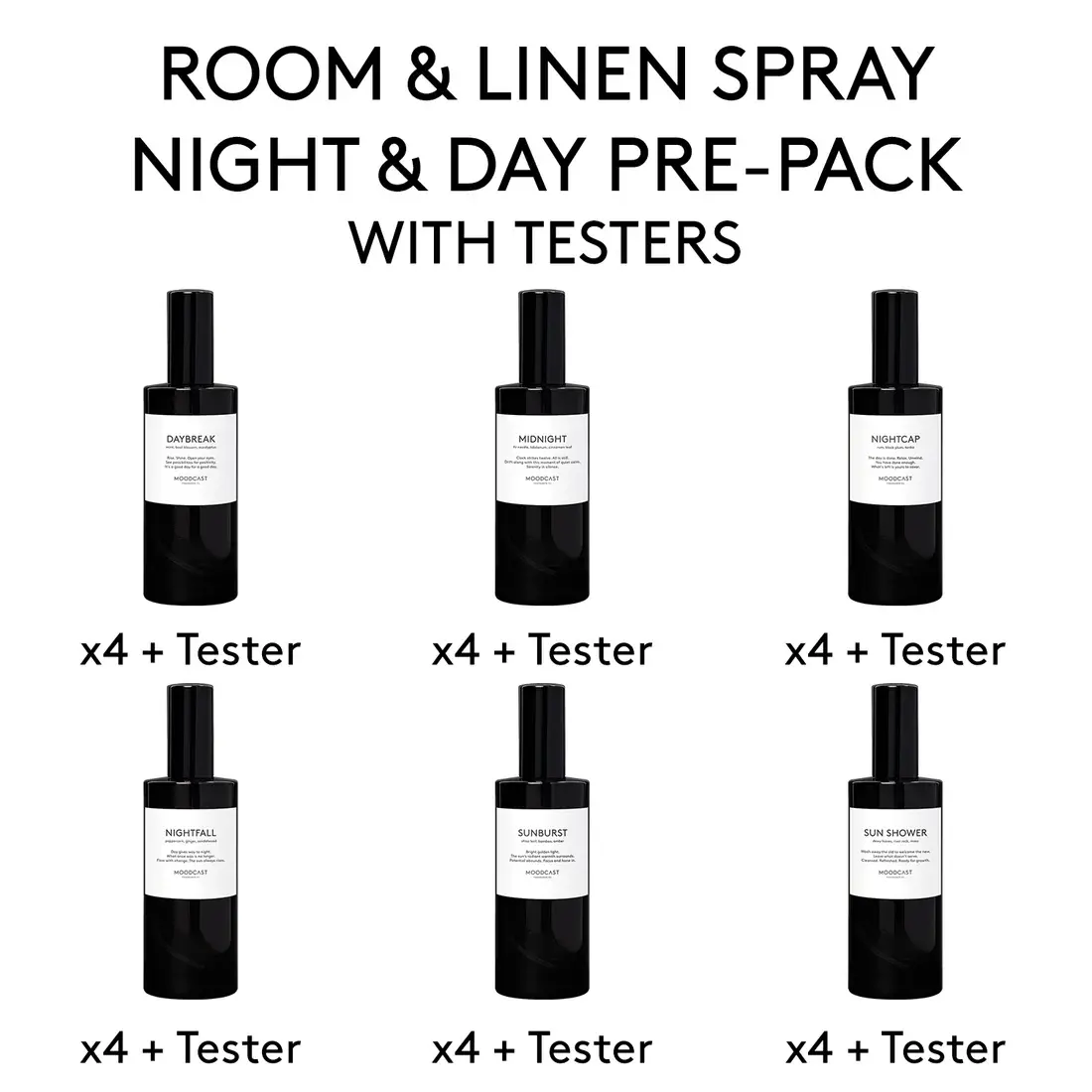 Moodcast Night & Day Room & Linen Spray