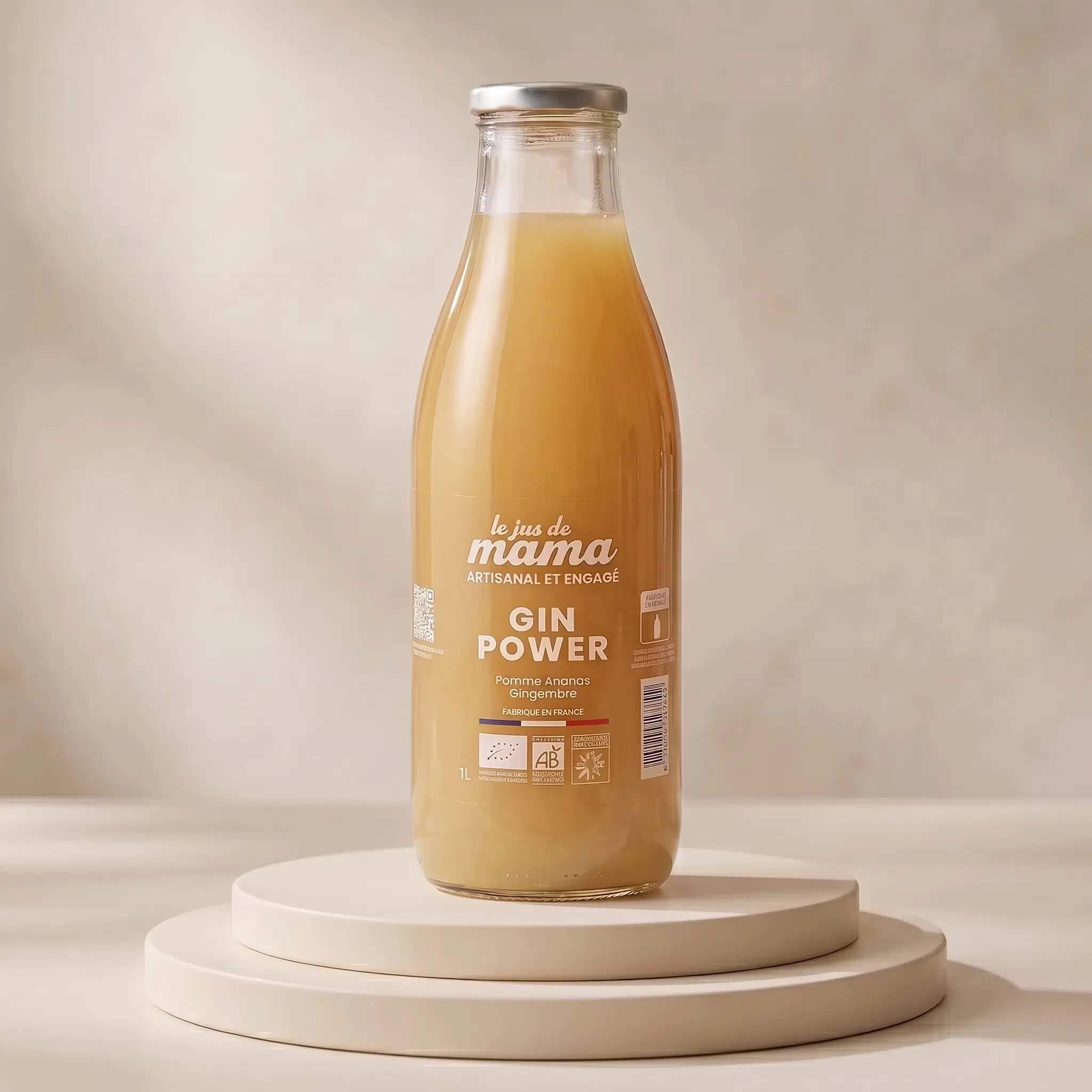 Organic Ginger Pineapple Apple Juice - GIN POWER 1L