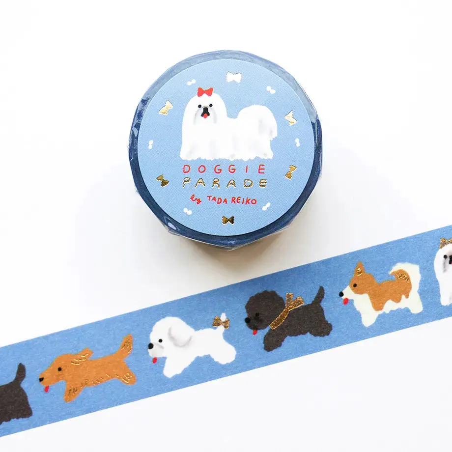 Washi Tape with Gold Details – DOGGIE PARADE by Reiko Tada