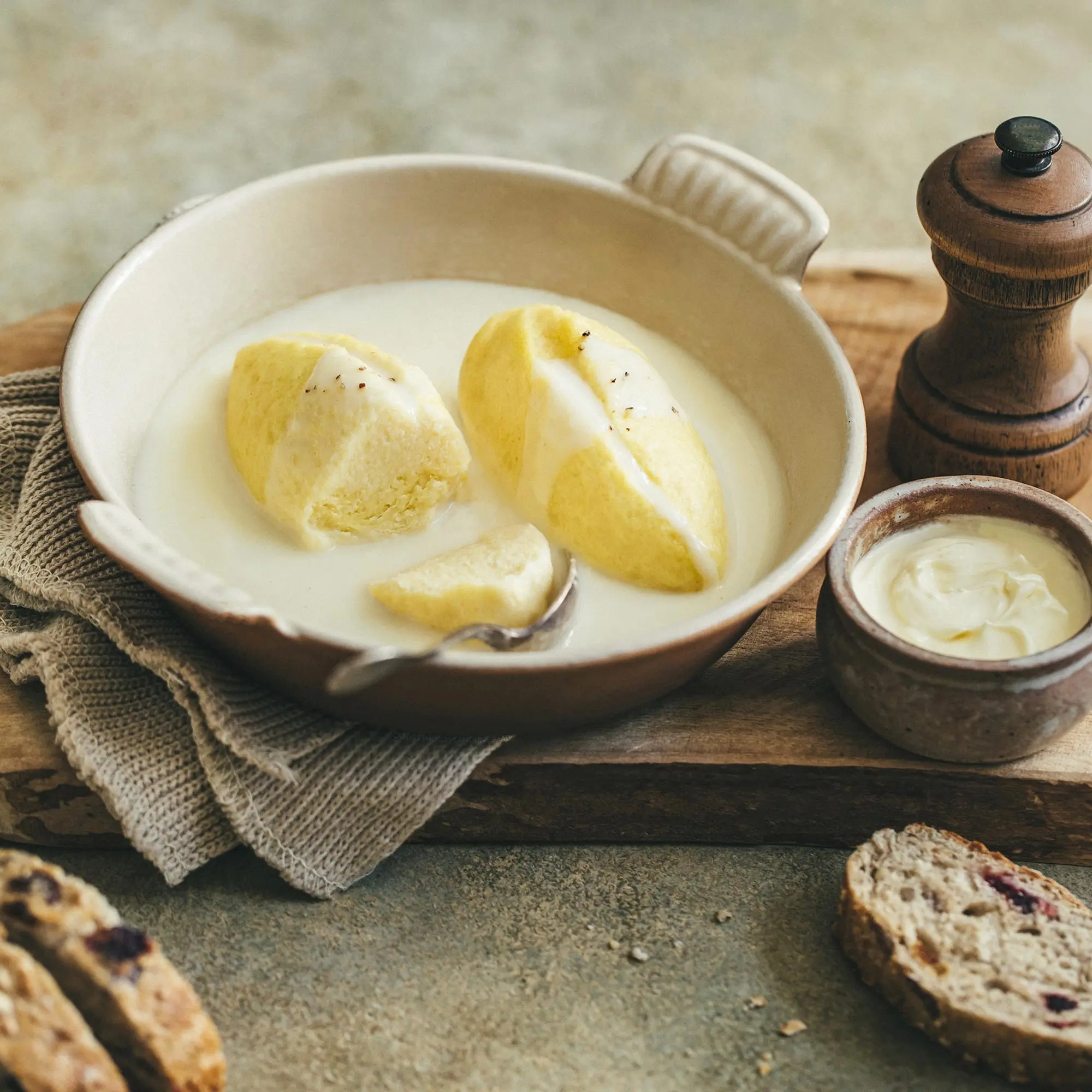 Duo of fresh quenelles, plain, pure butter, 80g - Giraudet