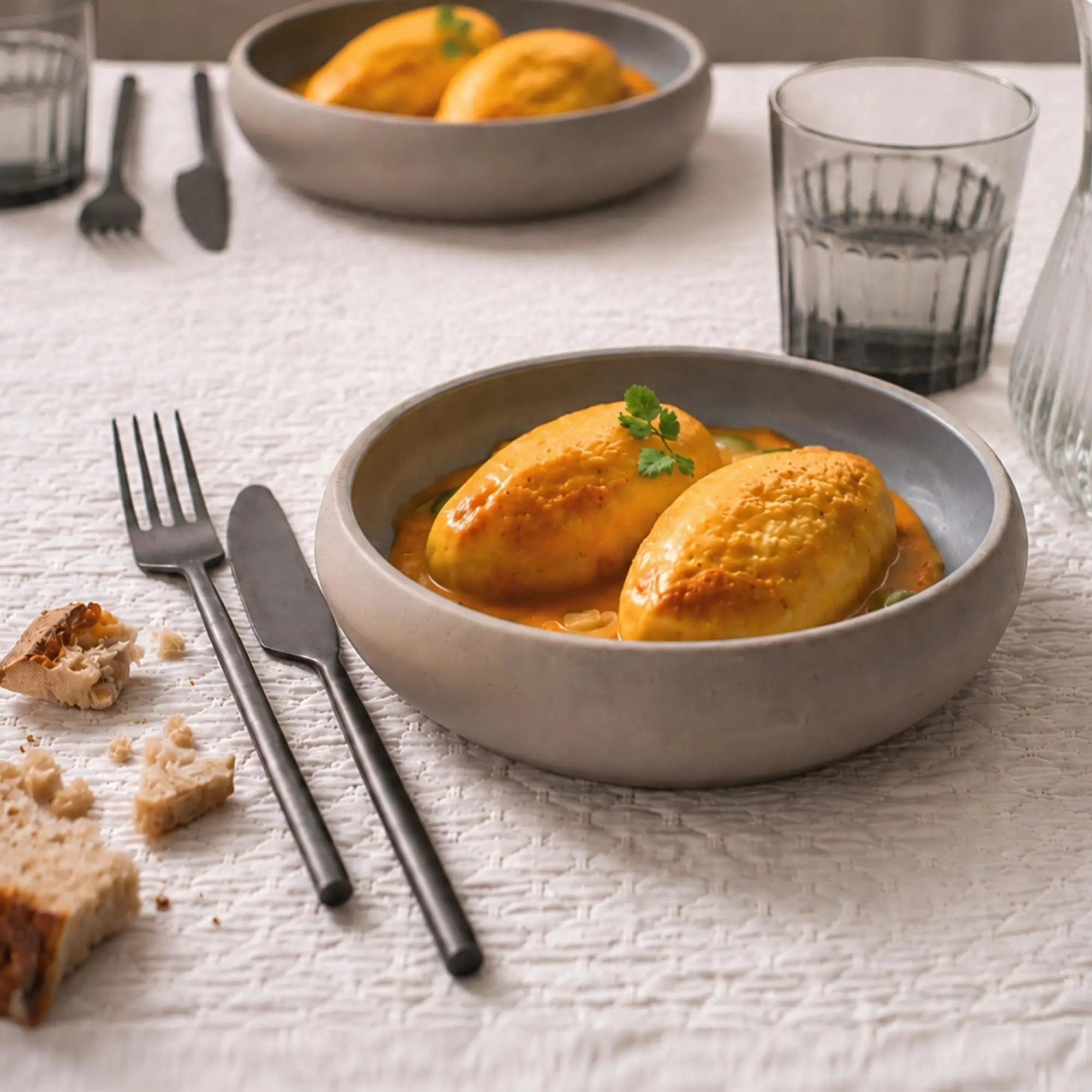 Duo of fresh chicken quenelles, French origin, 80g - Giraudet