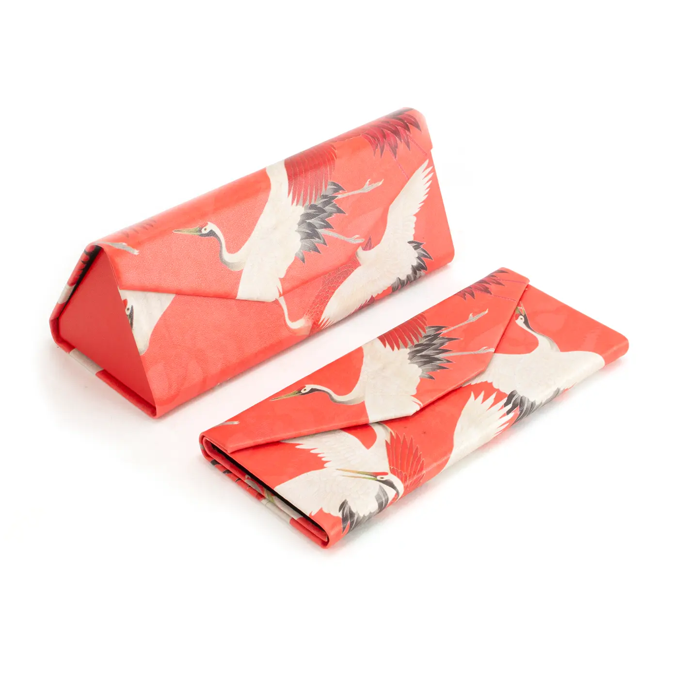 Foldable Spectacle Case – Japanese Cranes – Folds Flat