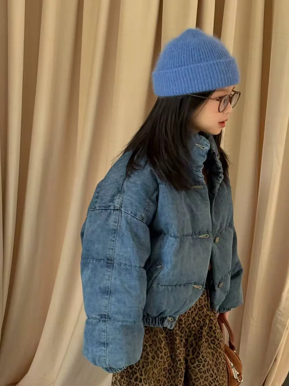 River Denim Puffer Jacket