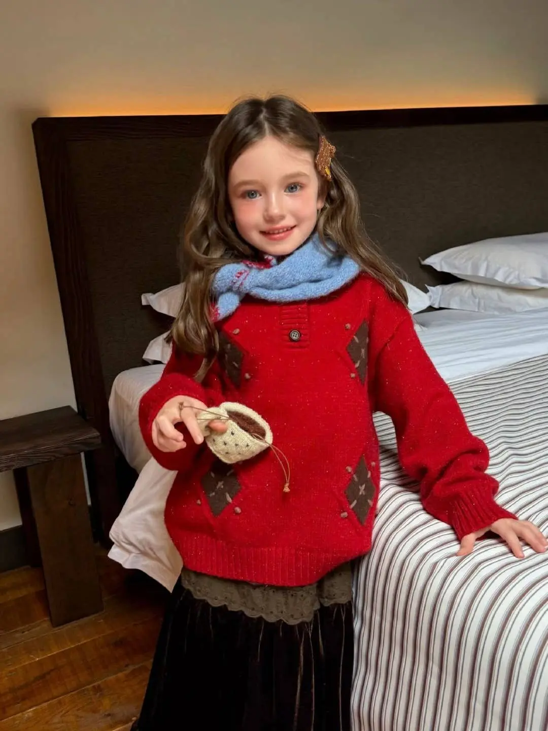 Ruby Argyle Knit Sweater