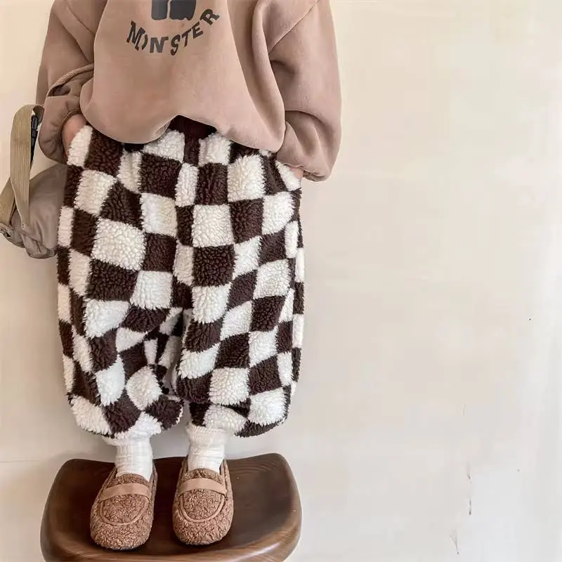 Milo Checkered Teddy Pants