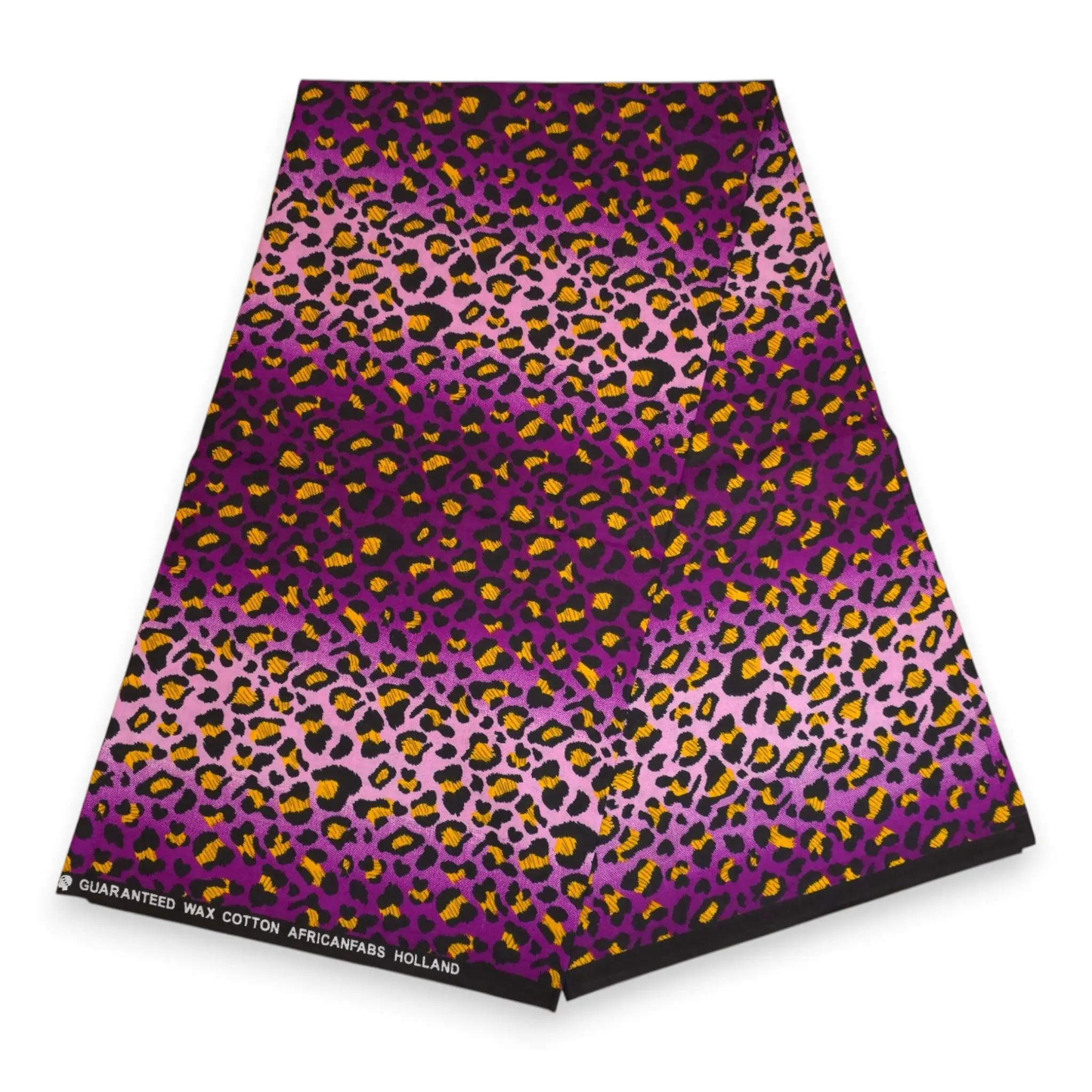 6 Yards - African Wax print fabric - Purple Leopard Spots - 100% cotton