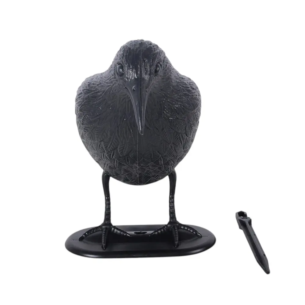 Black Crow Decoration with Ground Spike