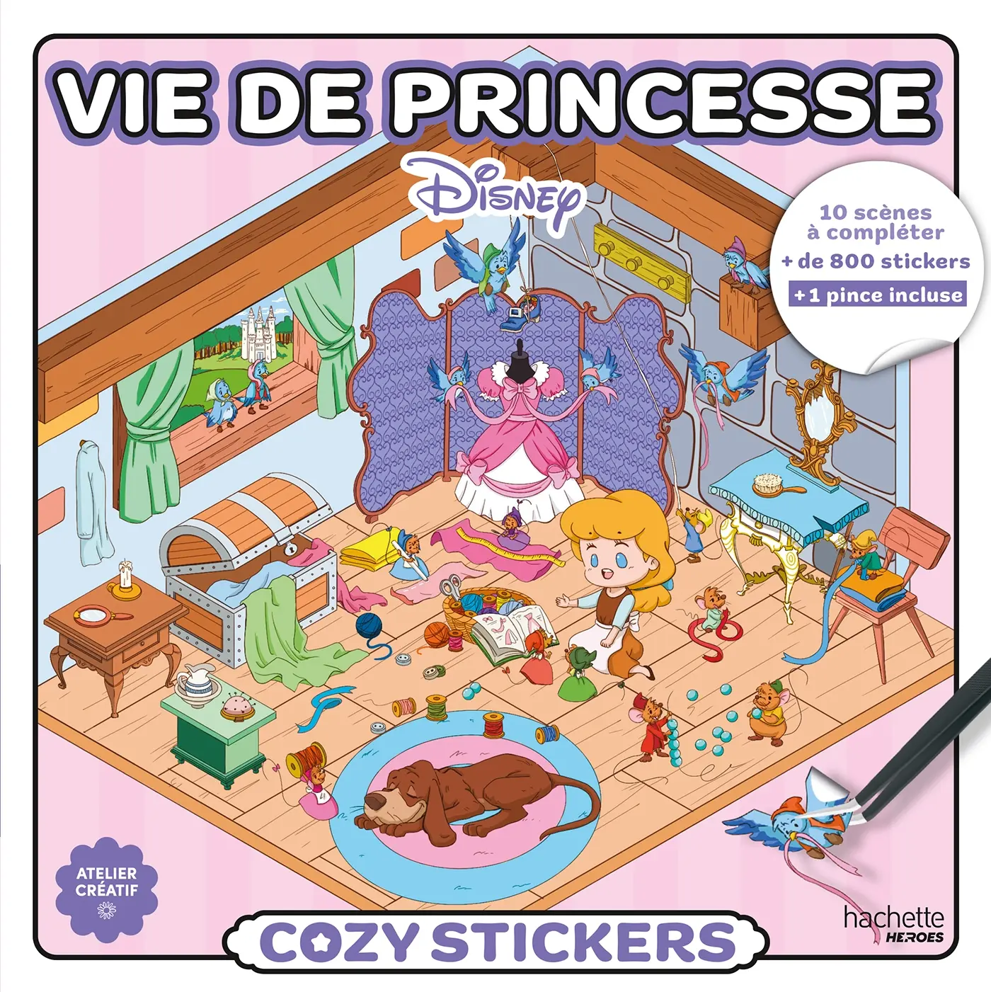 Cozy Disney stickers (with clips) - Princess Life