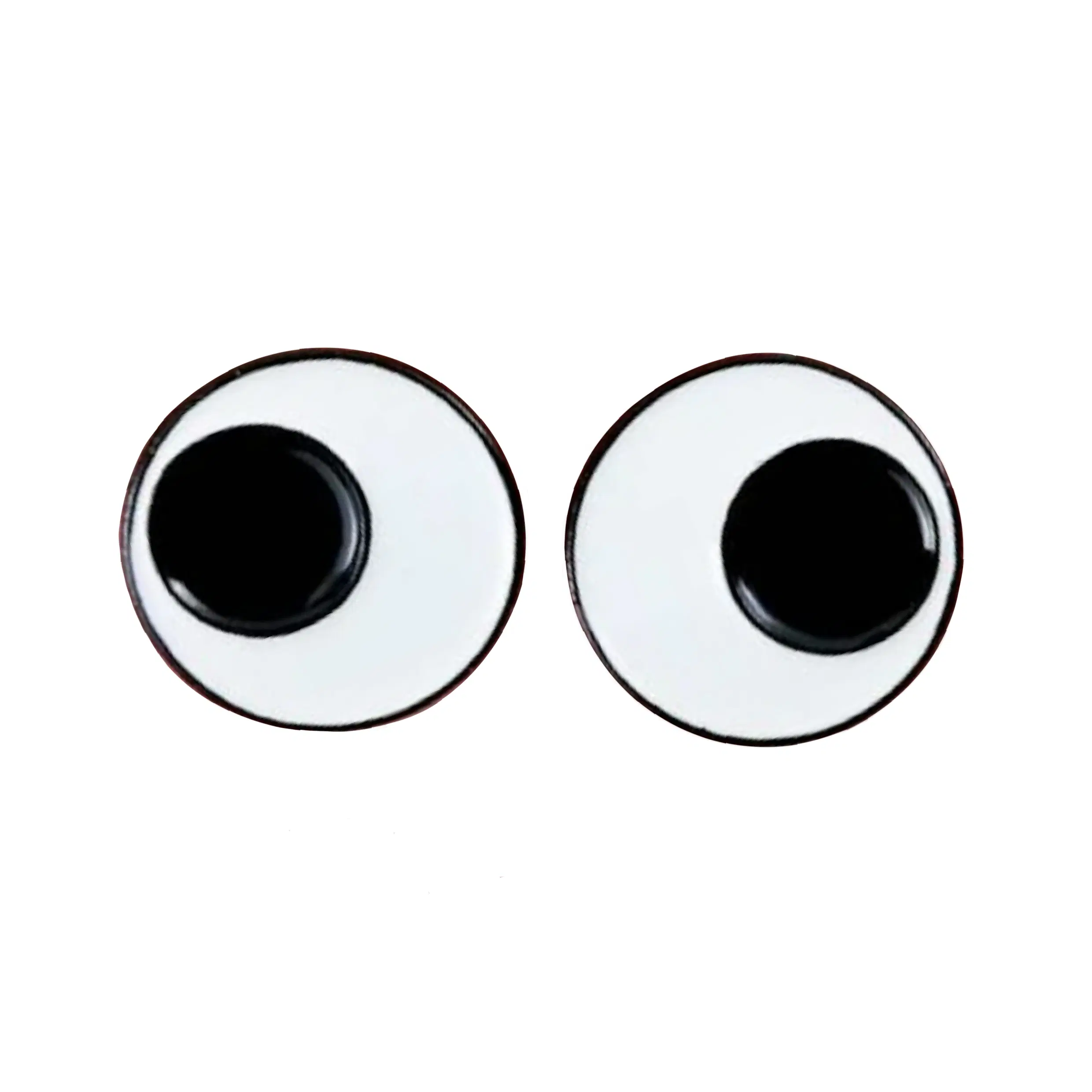 Set of soft enamel pins with bulging eyes