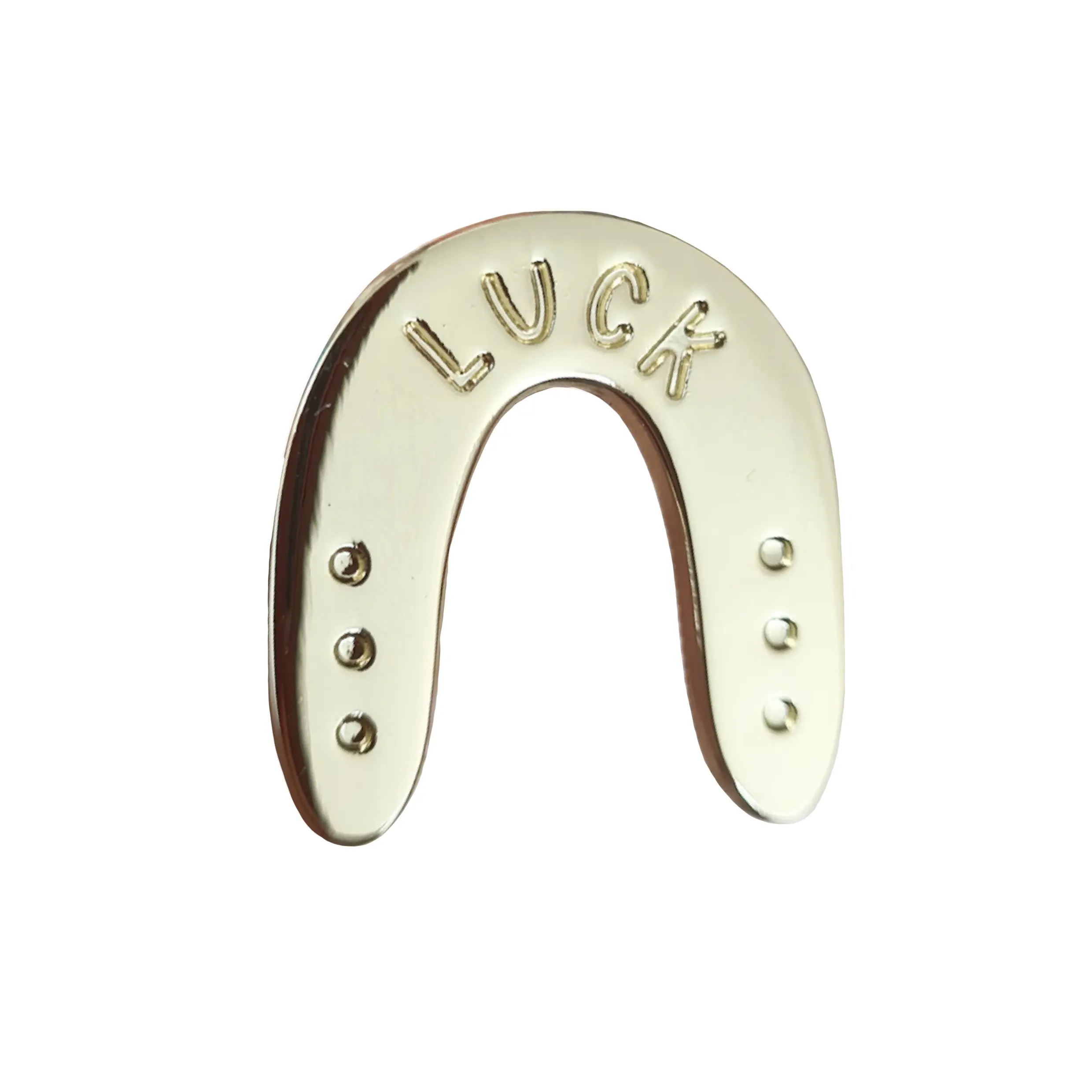Hard enamel horseshoe pin