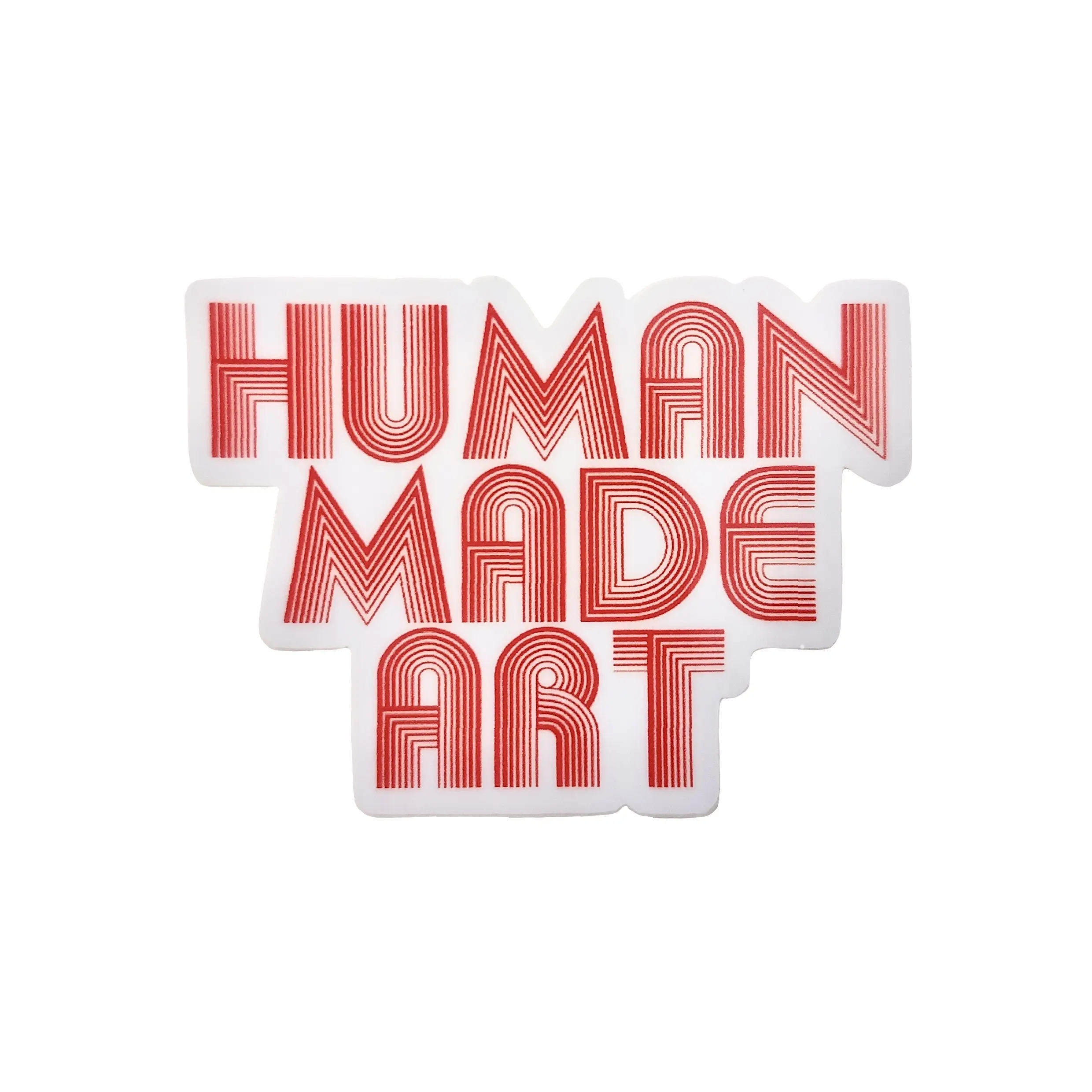 Human made art vinyl sticker
