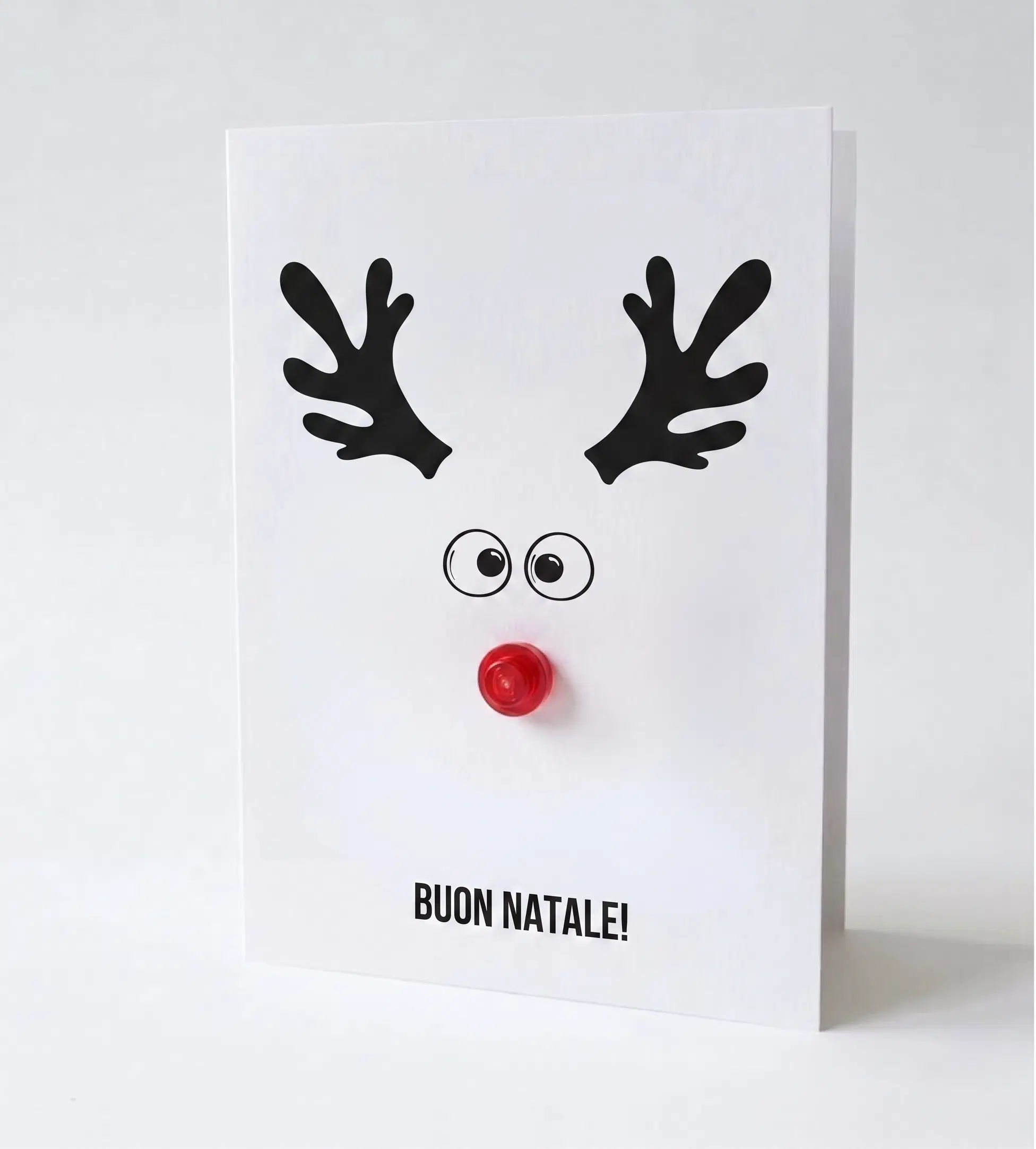 Cute 3D Rudolph Christmas Greeting Card