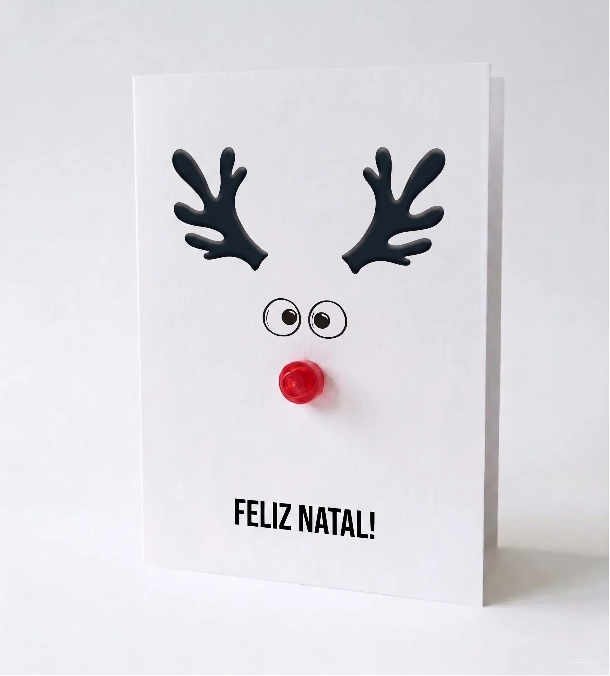 Cute 3D Rudolph Christmas Greeting Card