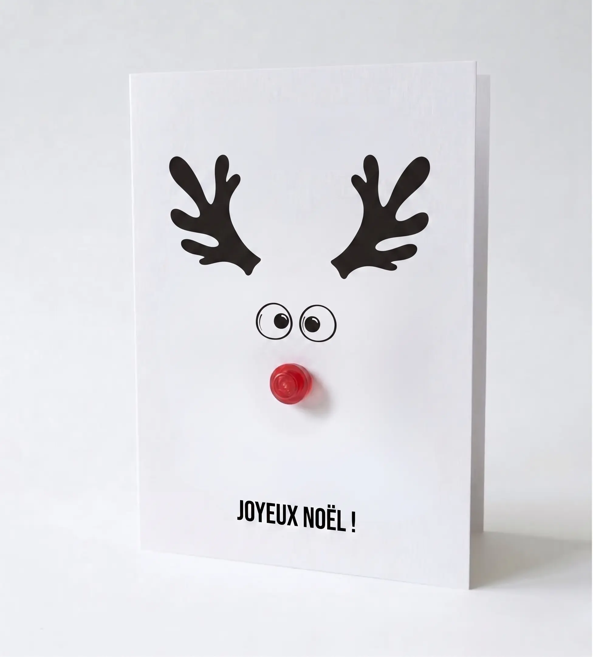 Cute 3D Rudolph Christmas Greeting Card