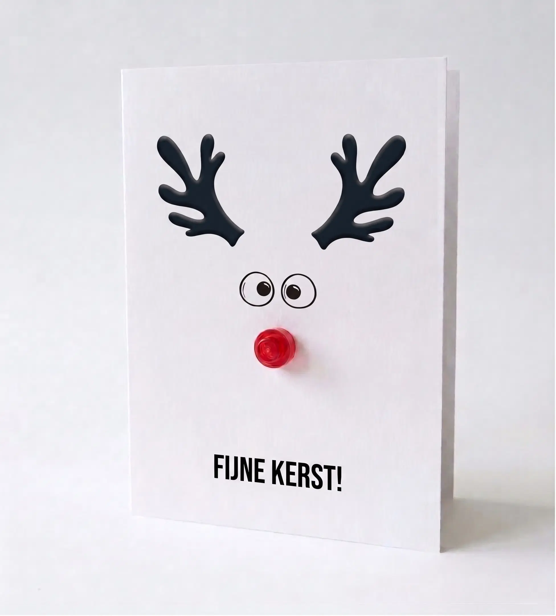 Cute 3D Rudolph Christmas Greeting Card