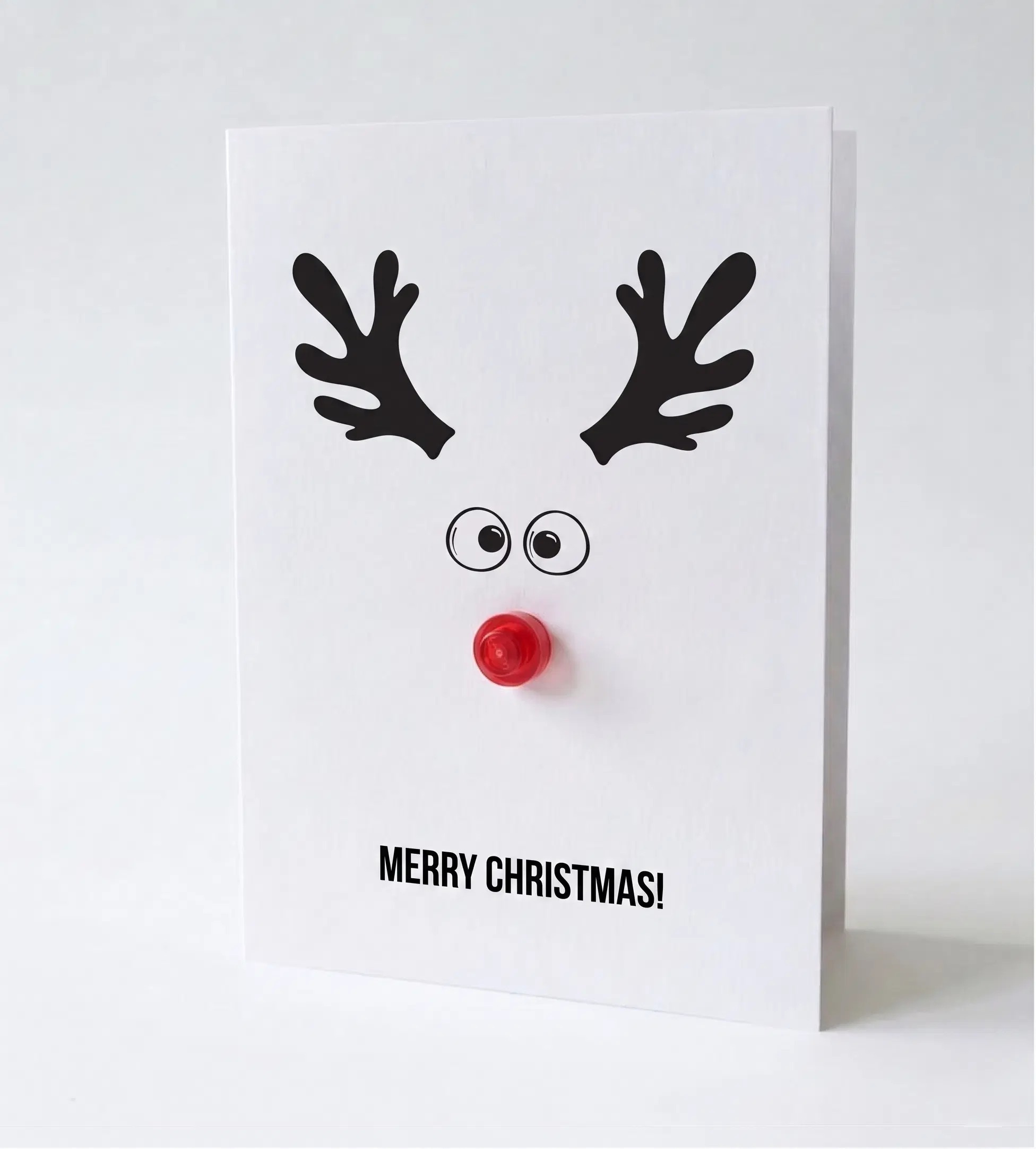 Cute 3D Rudolph Christmas Greeting Card