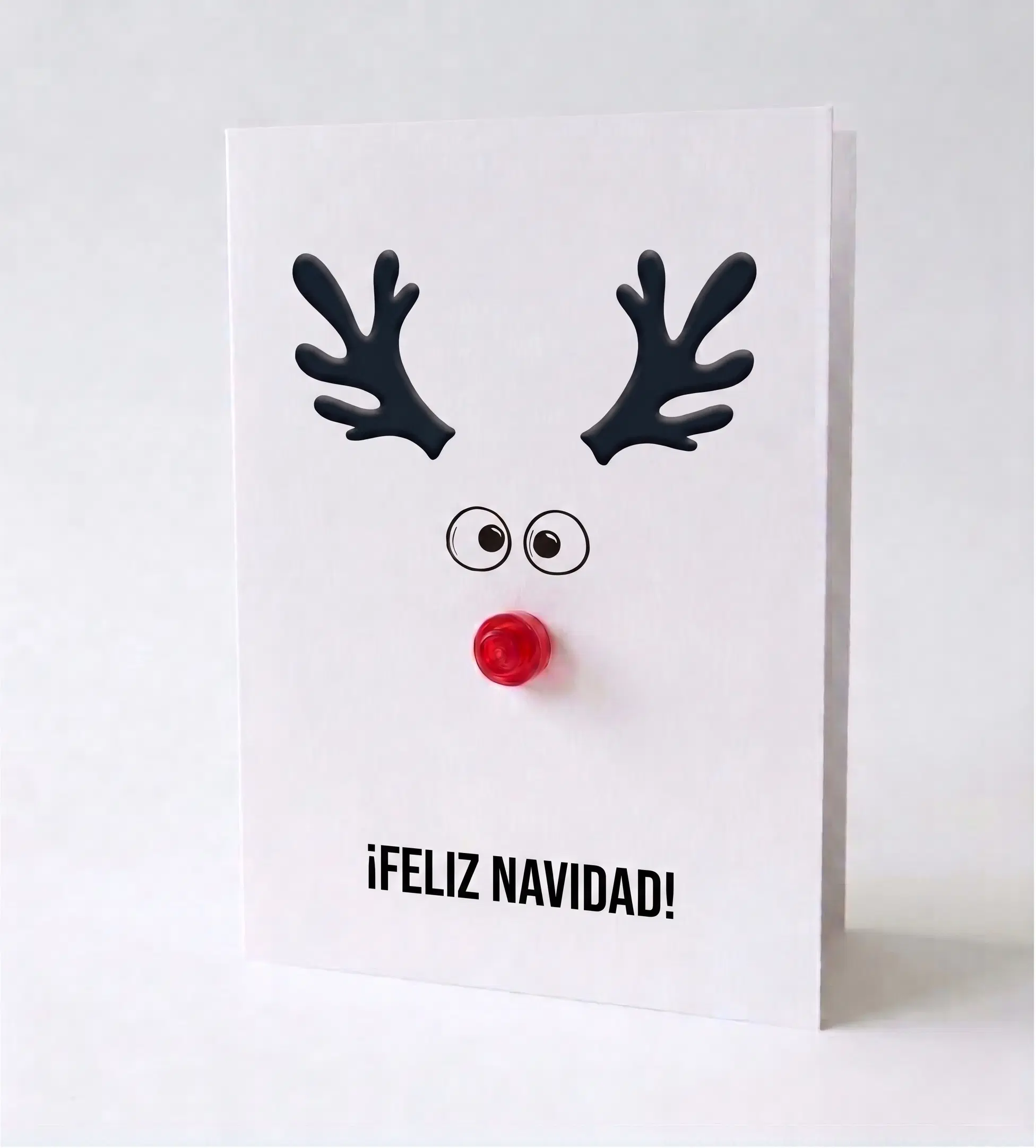 Cute 3D Rudolph Christmas Greeting Card