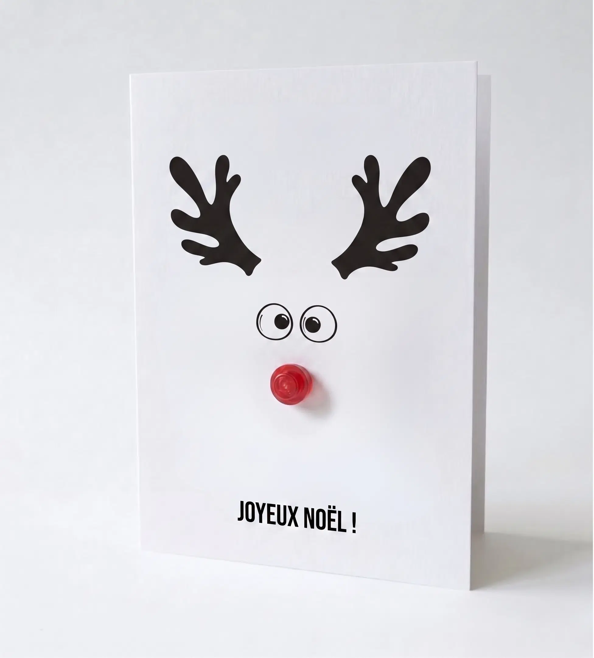 Cute 3D Rudolph Christmas Greeting Card