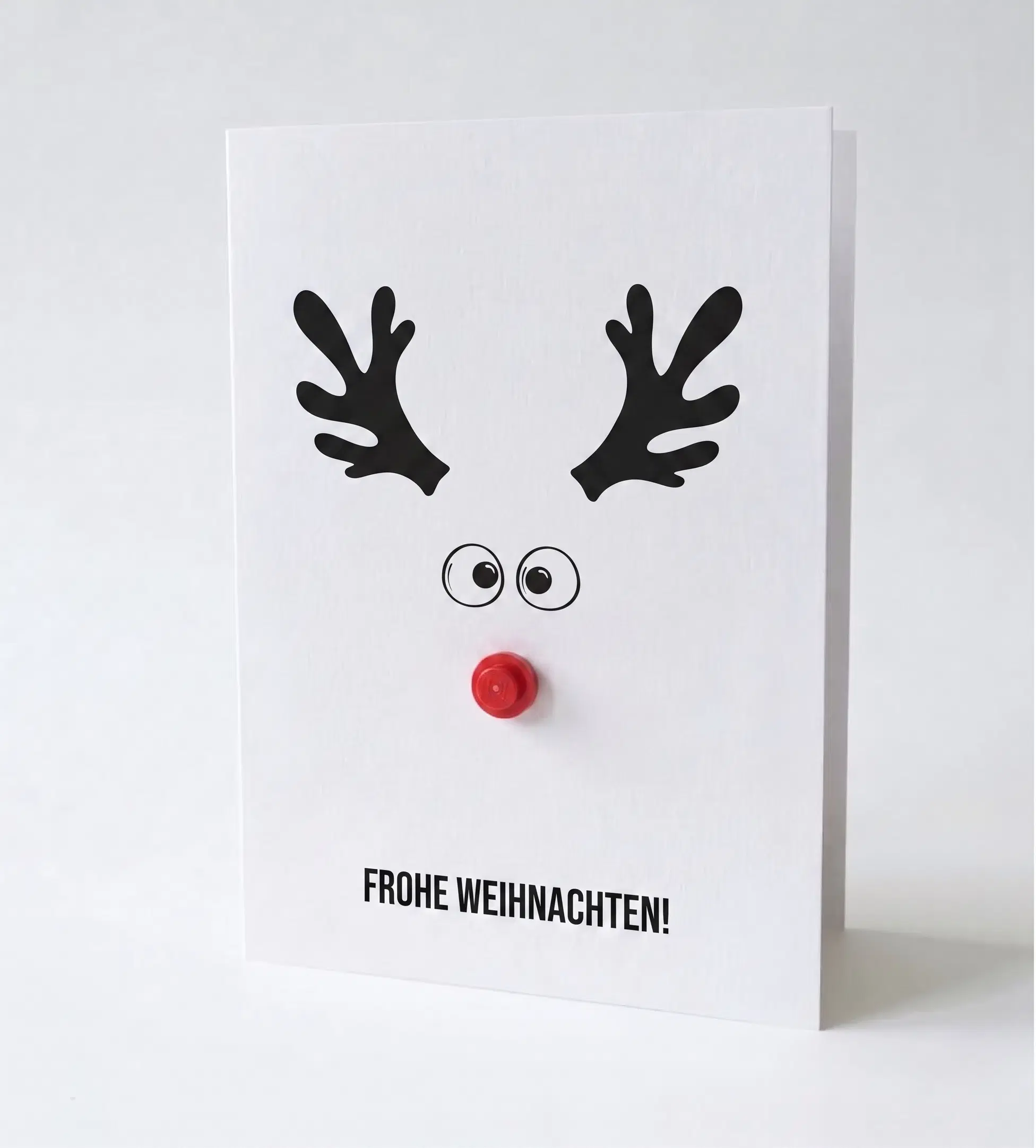 Cute 3D Rudolph Christmas Greeting Card