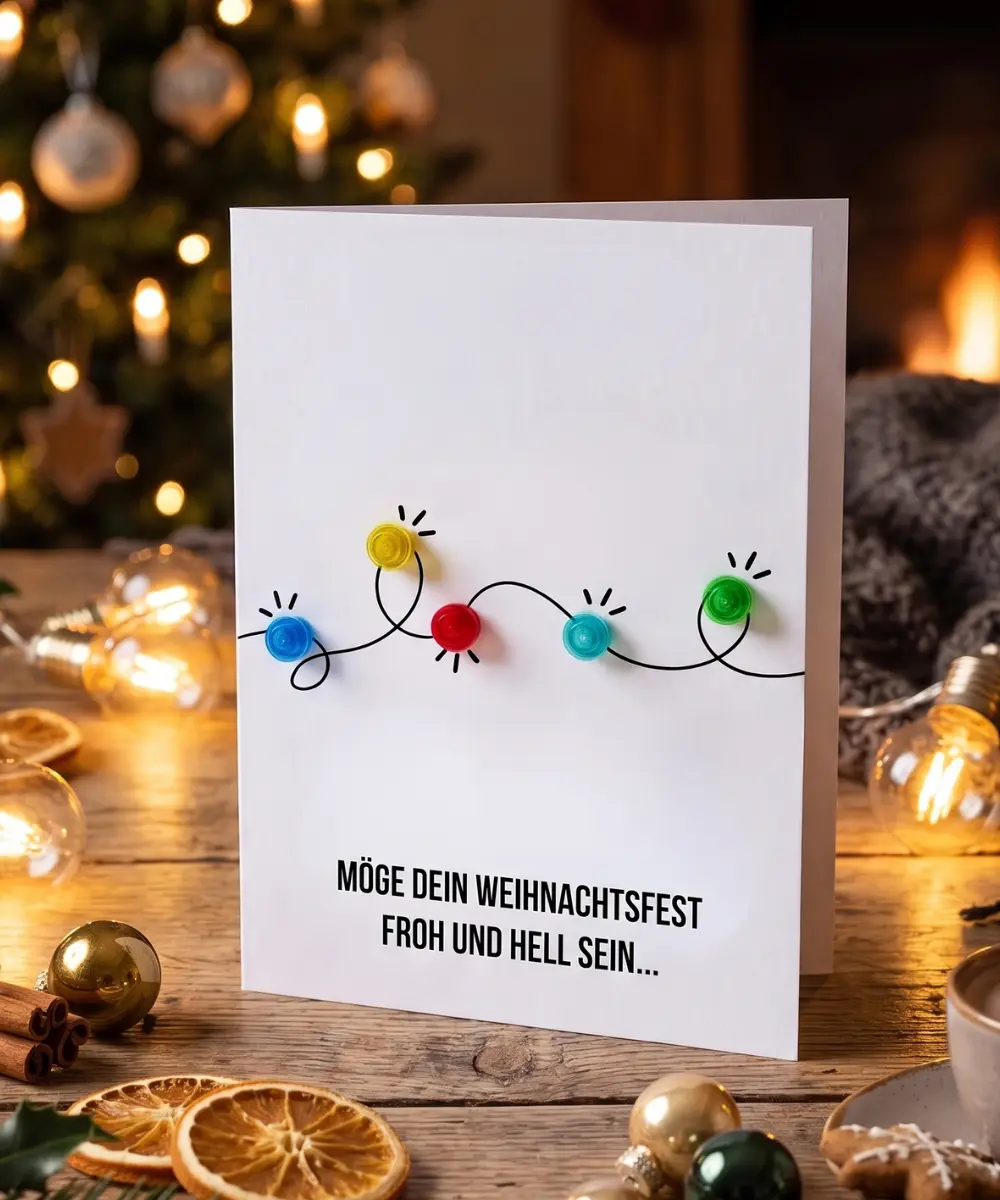 "Merry & Bright" Christmas Lights | Holiday Greeting Card