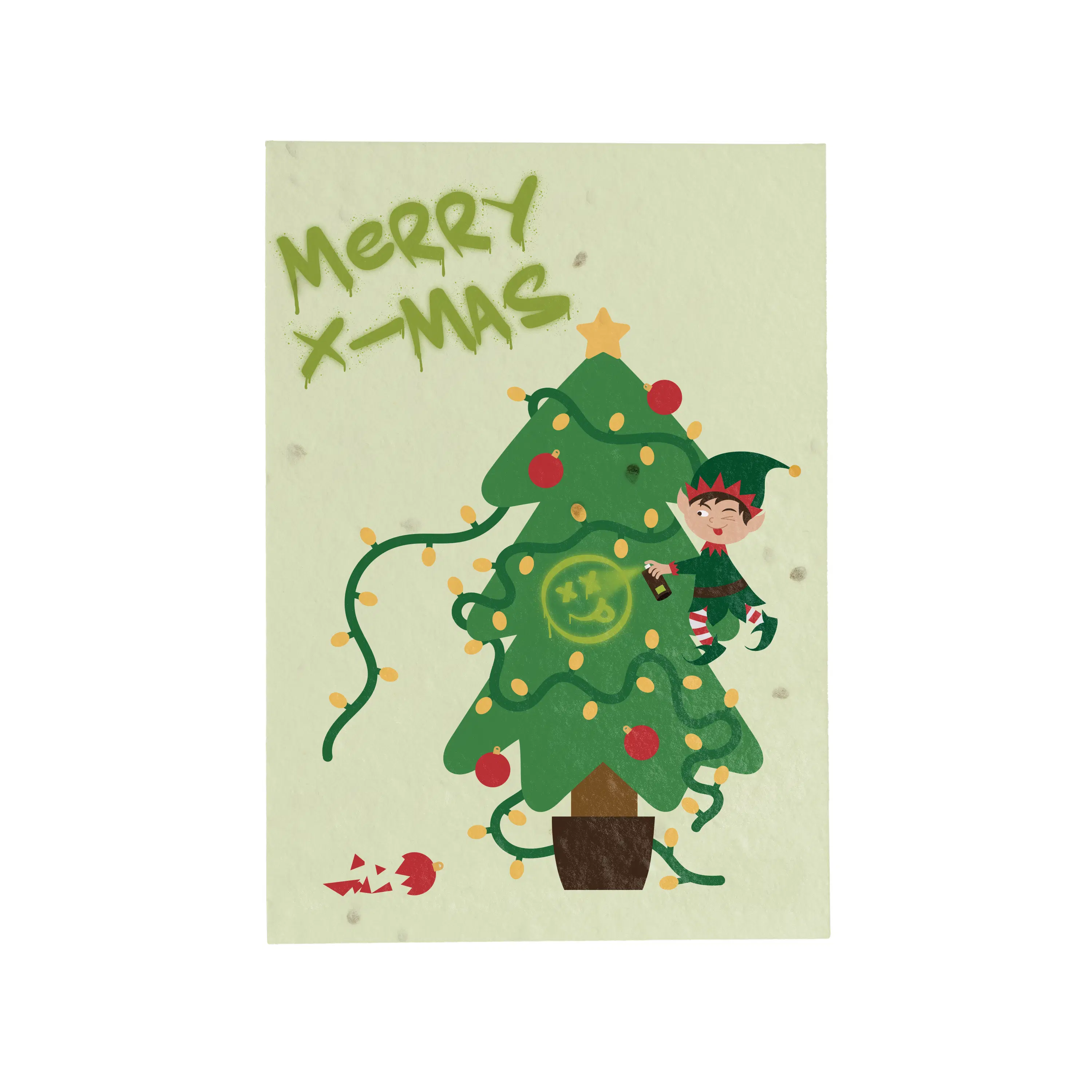 Weihnachtspostkarte zum Einpflanzen – Frohe Weihnachten