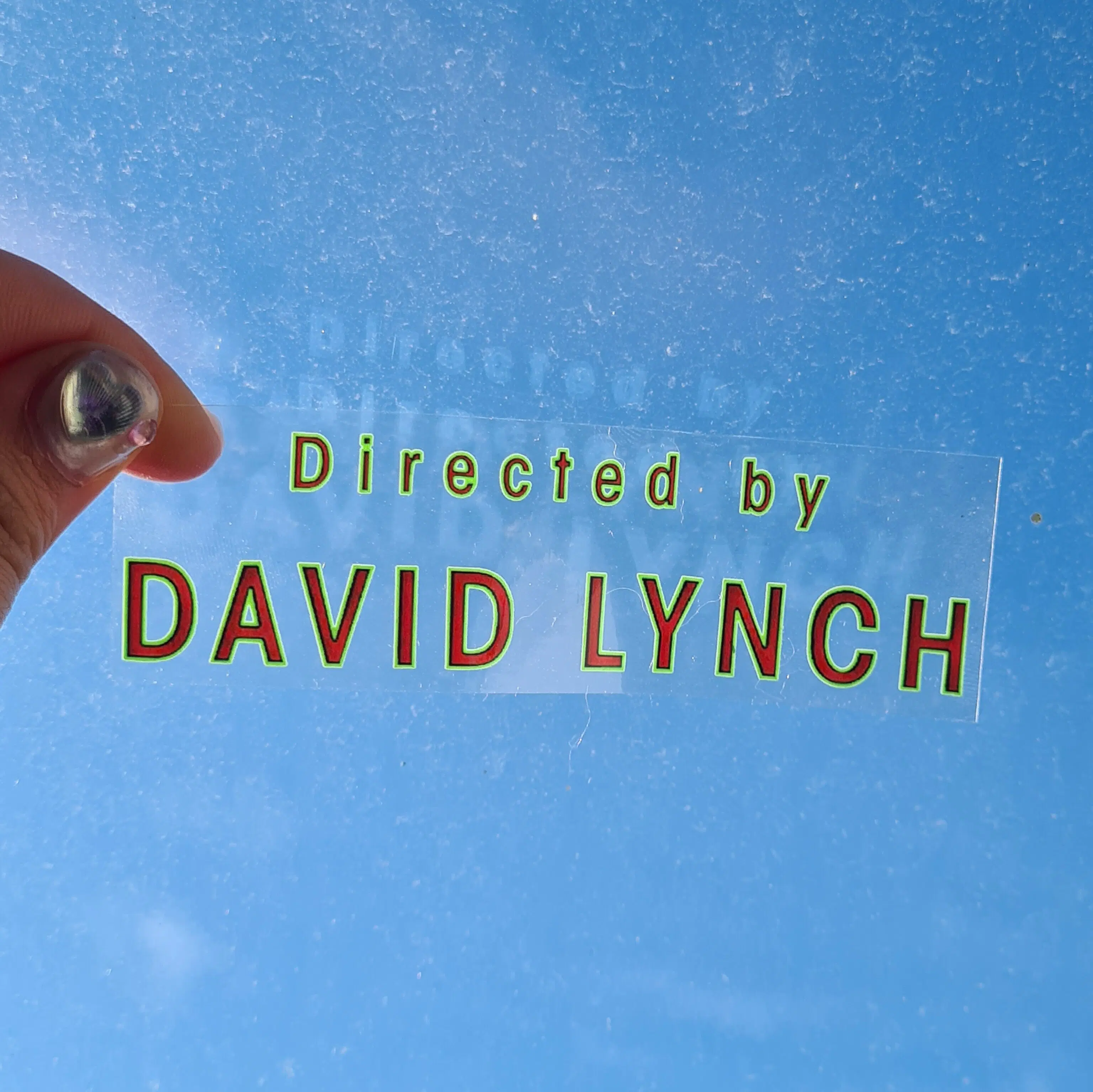 Sticker transparent Directed by David Lynch