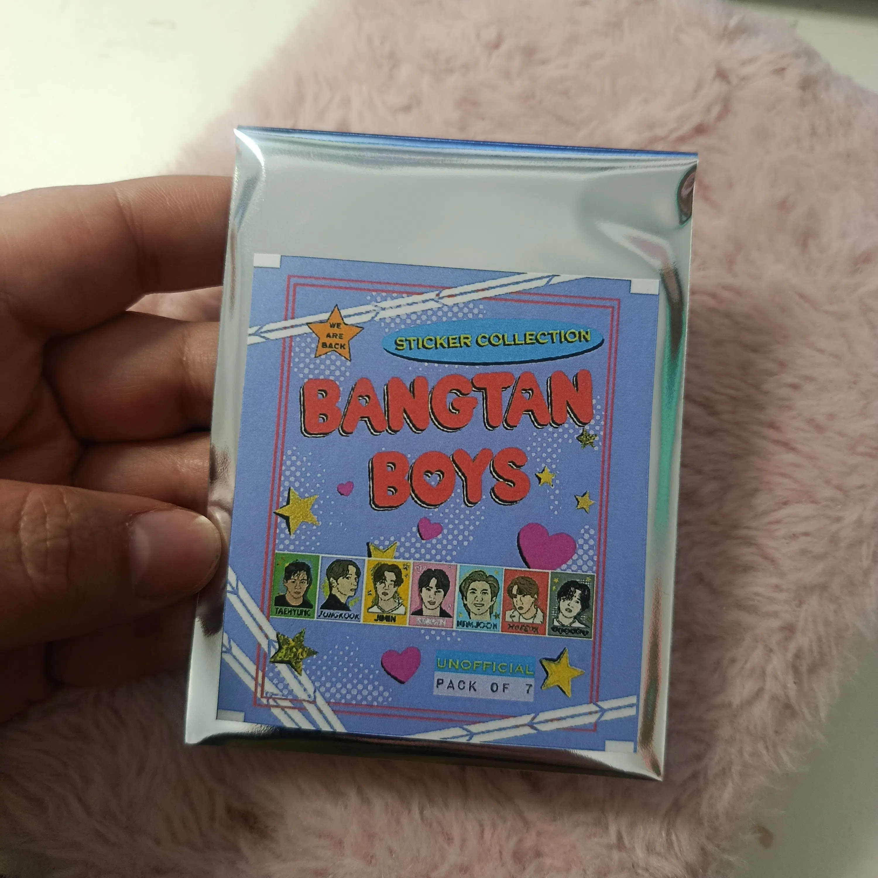 Set of 7 K-pop Bangtan boys stickers