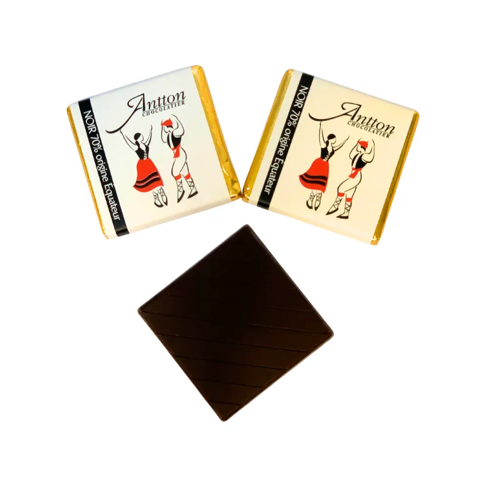 Chocolates for coffee, Neapolitan style, 1 kg bulk box, 70% dark chocolate, Ecuador origin