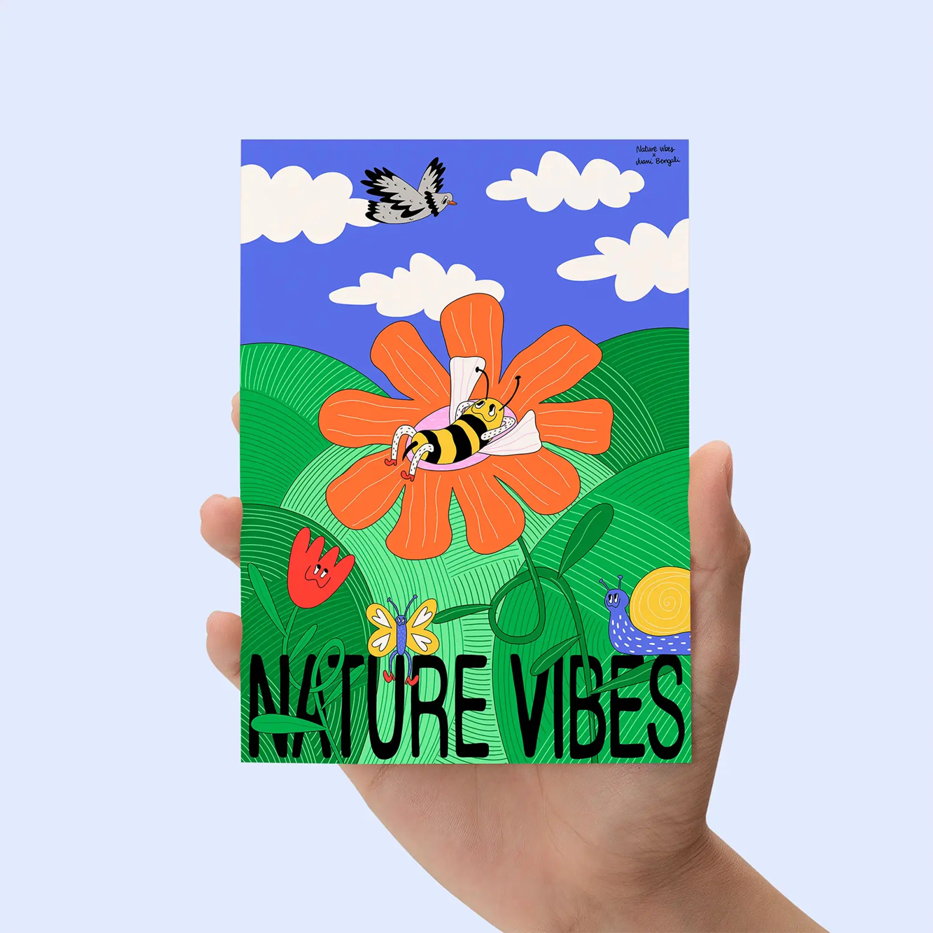 10x15 Natur-Vibes-Druck – Illustration von Juani Bengali