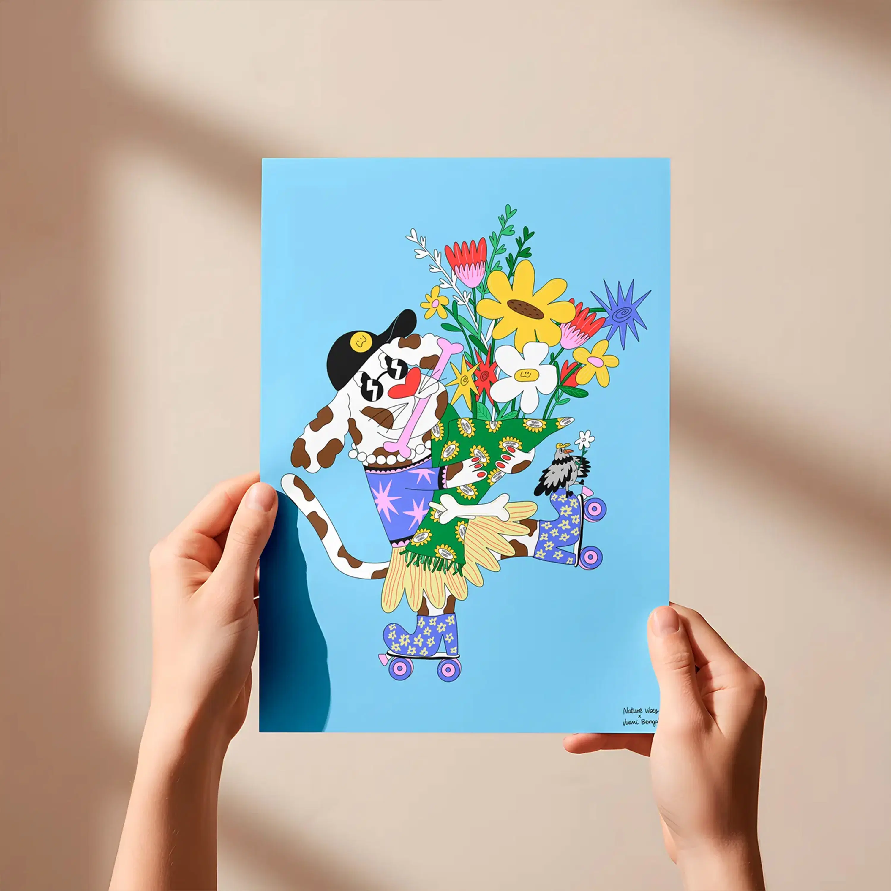 A4-Sonntagsdruck – Illustration von Juani Bengali