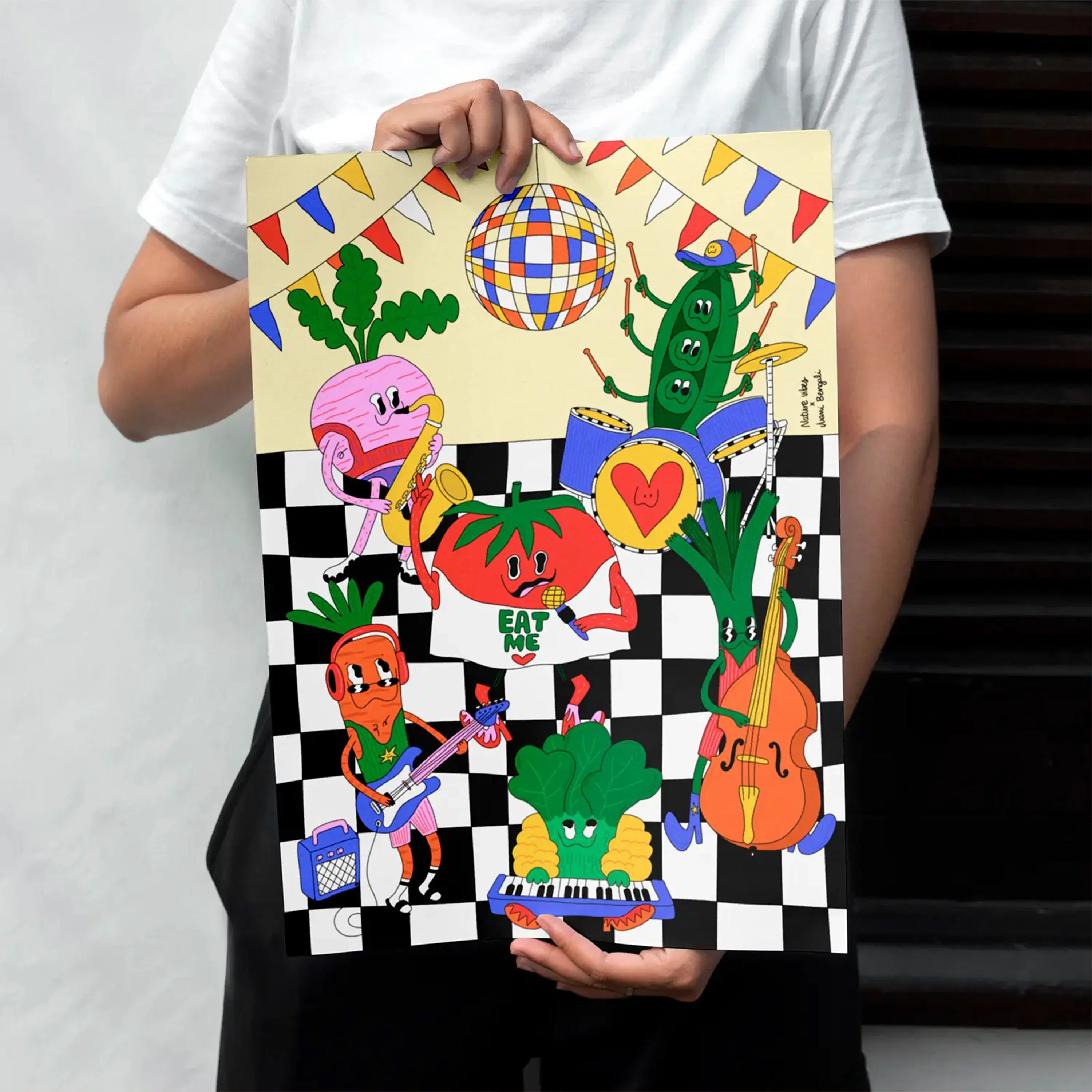 30x40 Druck „Iss mich“ – Illustration von Juani Bengali