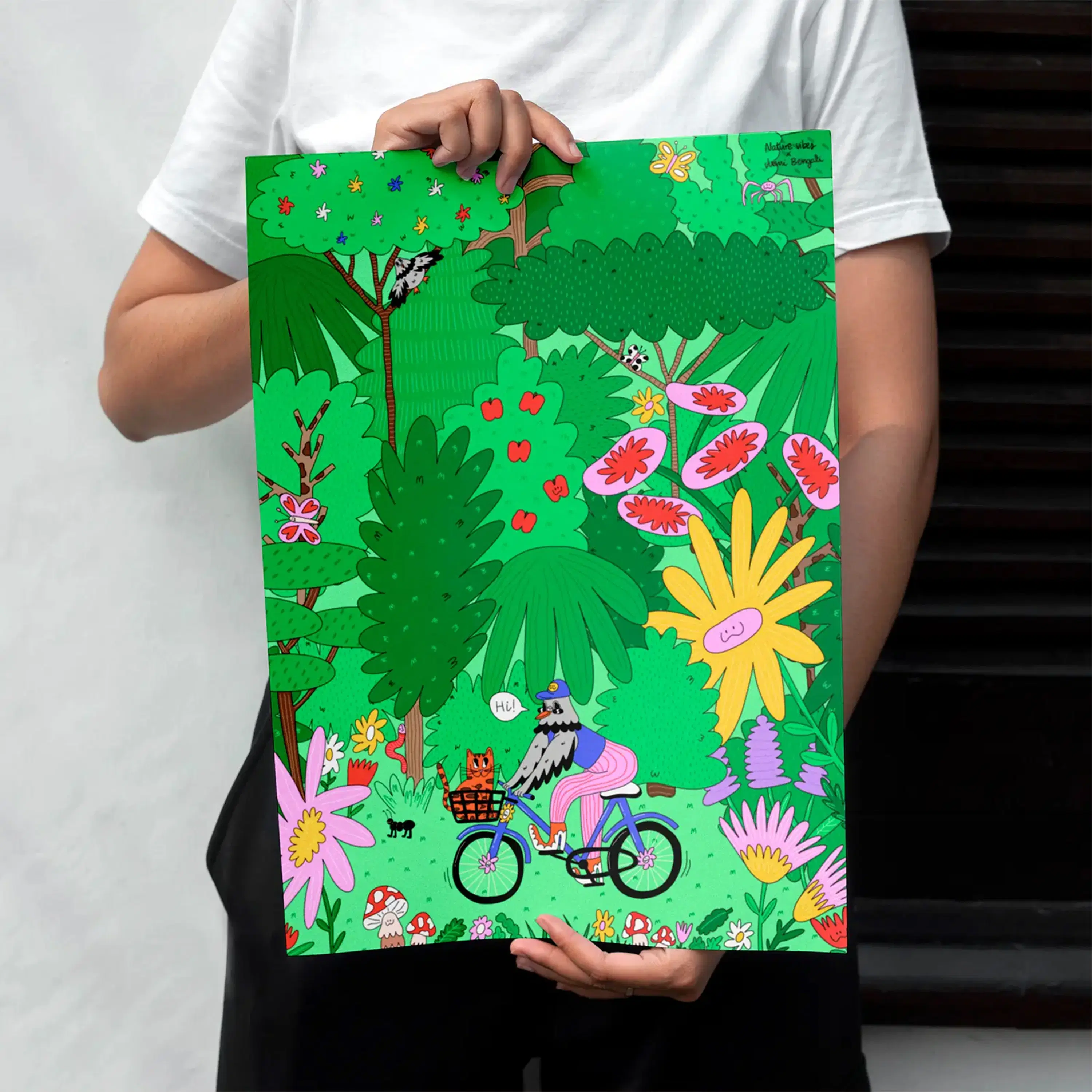 30x40 Hi Print – Illustration von Juani Bengali