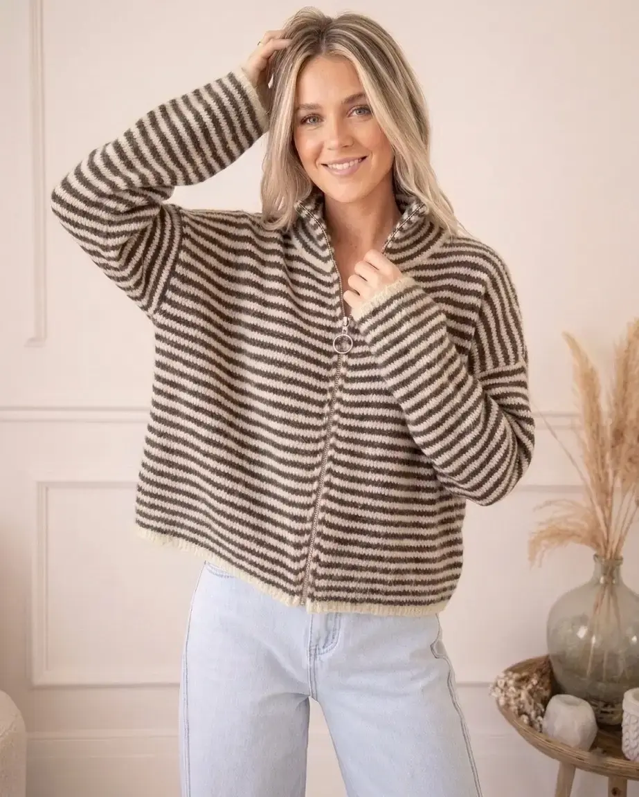 Gilet en laine zippé - 92623