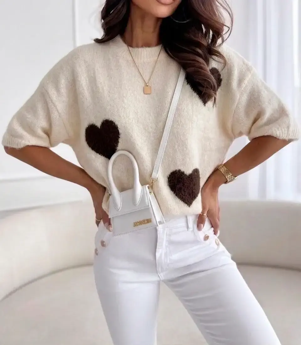 Pull en laine Coeur - 82107
