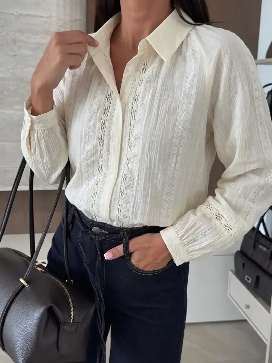 Chemise Top blouse brodée - YD602