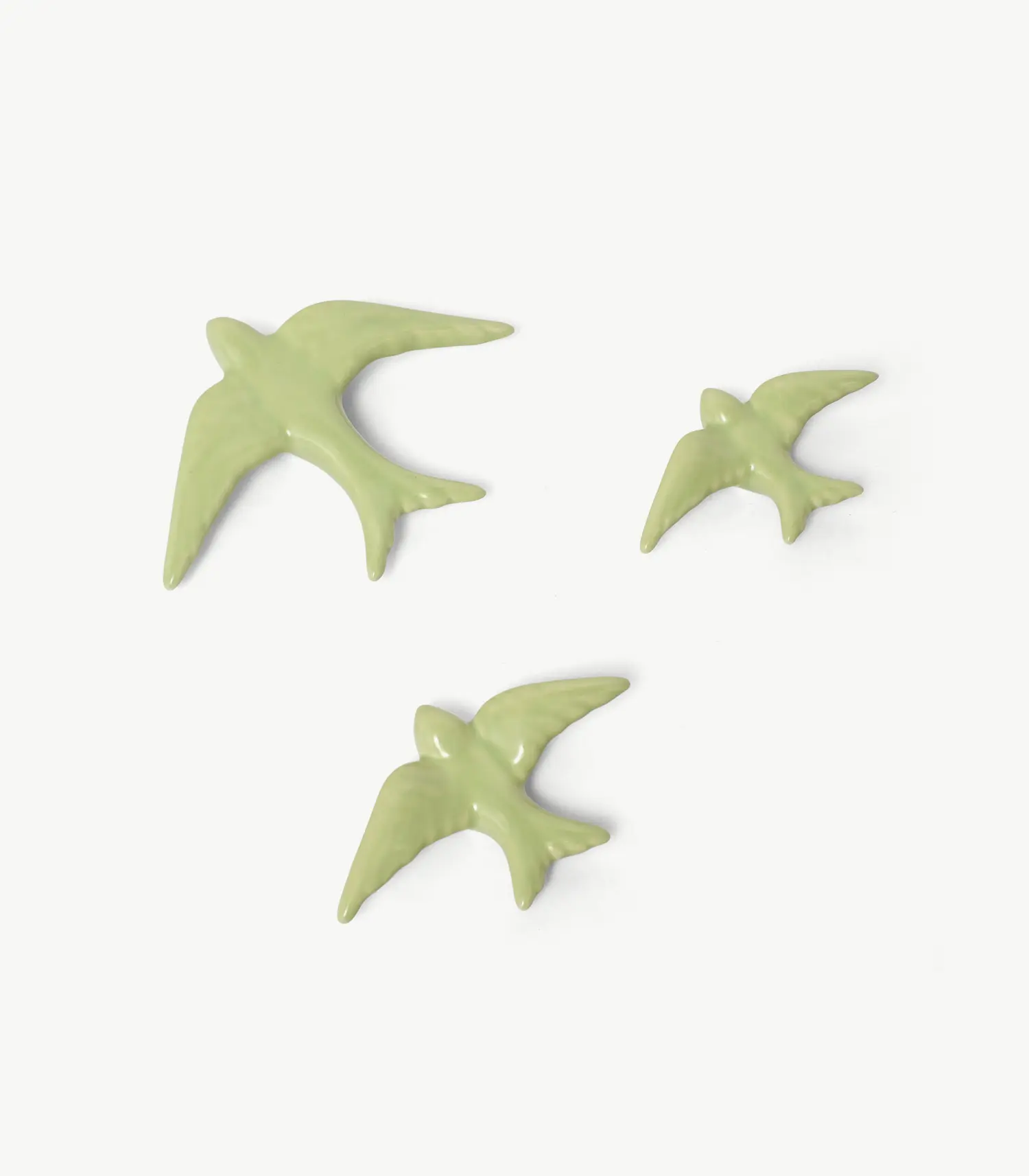 Set mit 3 hellrosa Keramikschwalben CA1002RSXSSM
