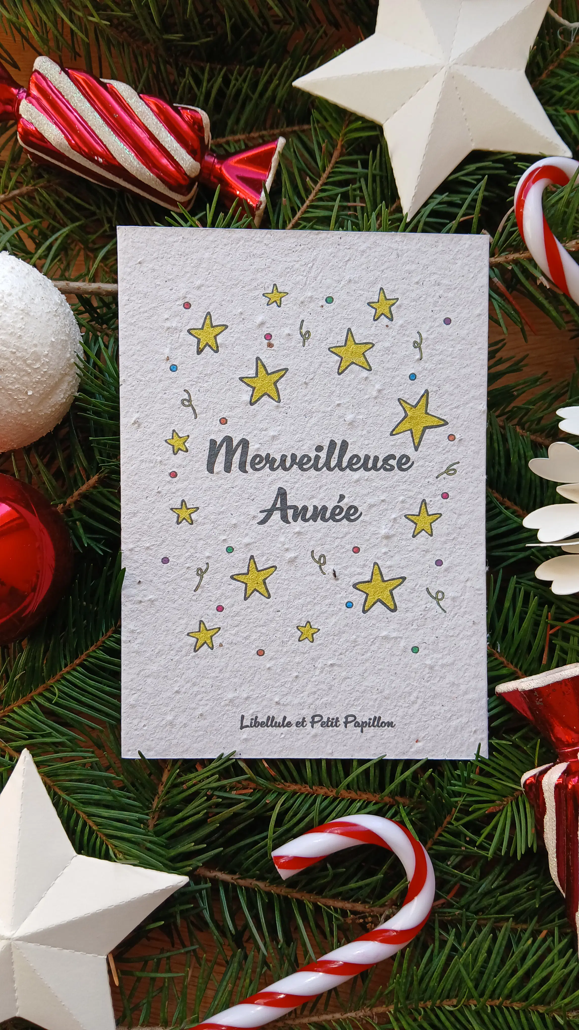 Plantable card made of seed paper – Organic and bee-friendly flowers – Wonderful Year