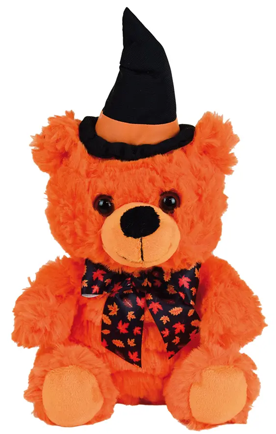 HALLOWEEN Bear with bow and hat 23 cm