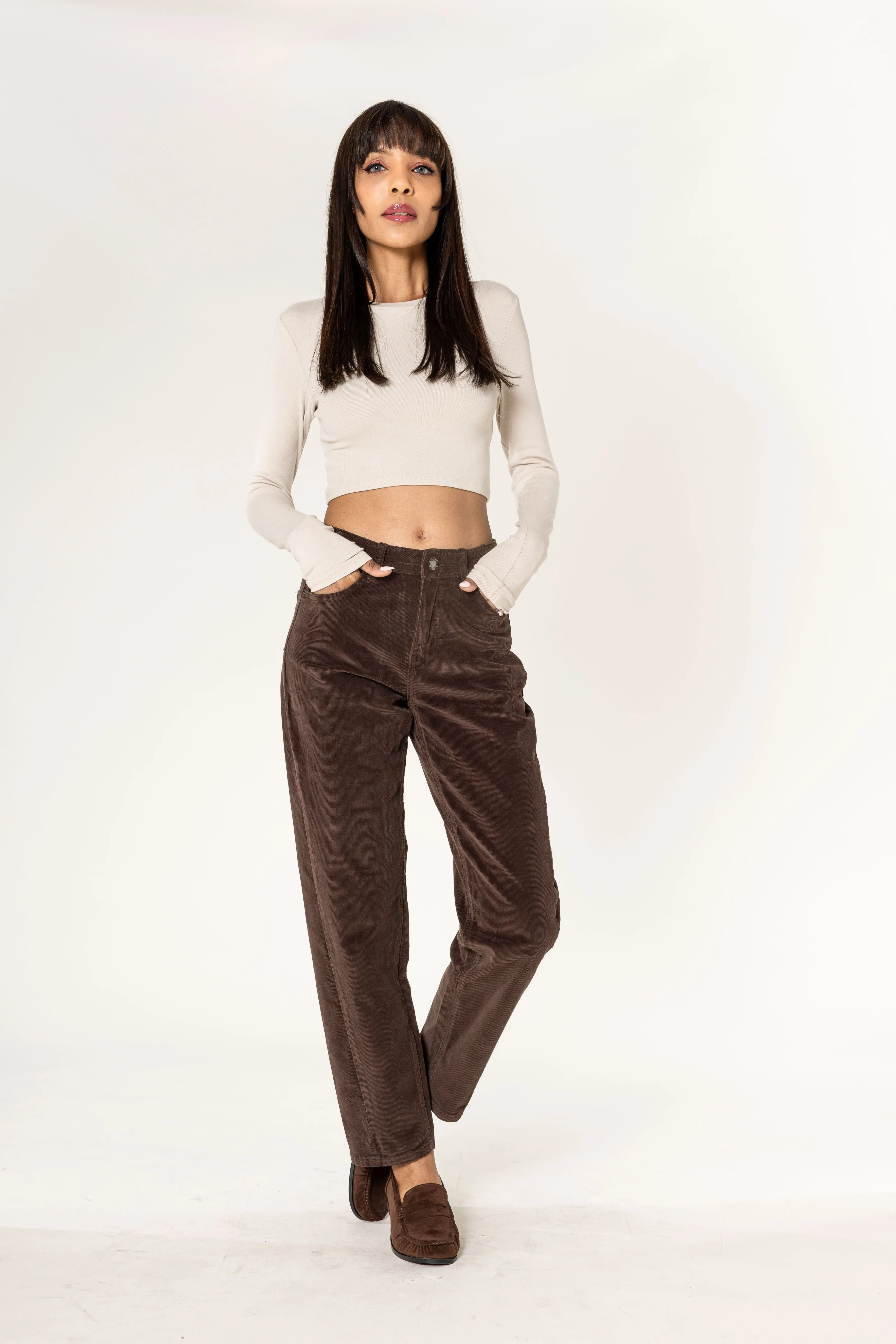 Ballon Barrel women's corduroy trousers