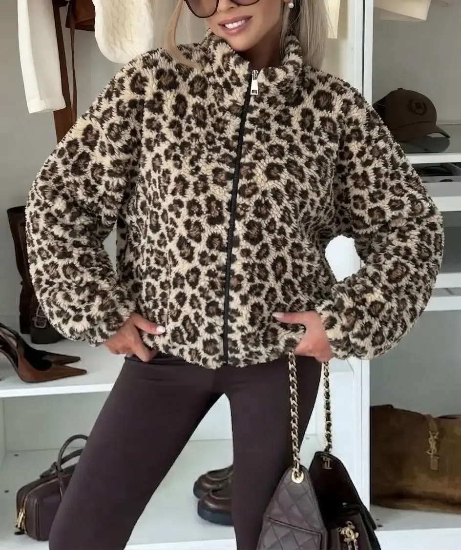 Veste polaire léopard - 30916-1